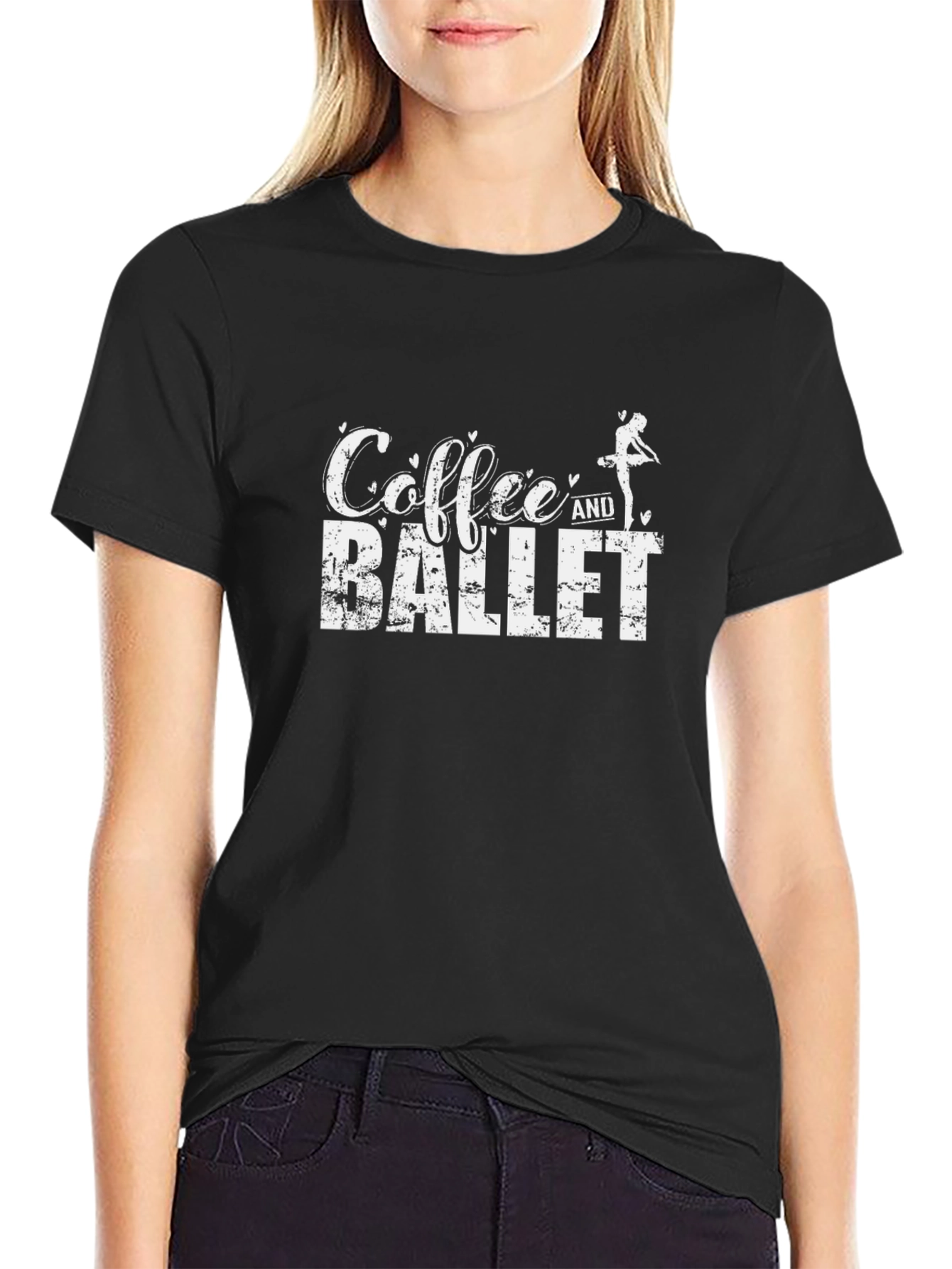 Coffee and Ballet Black T-Shirt