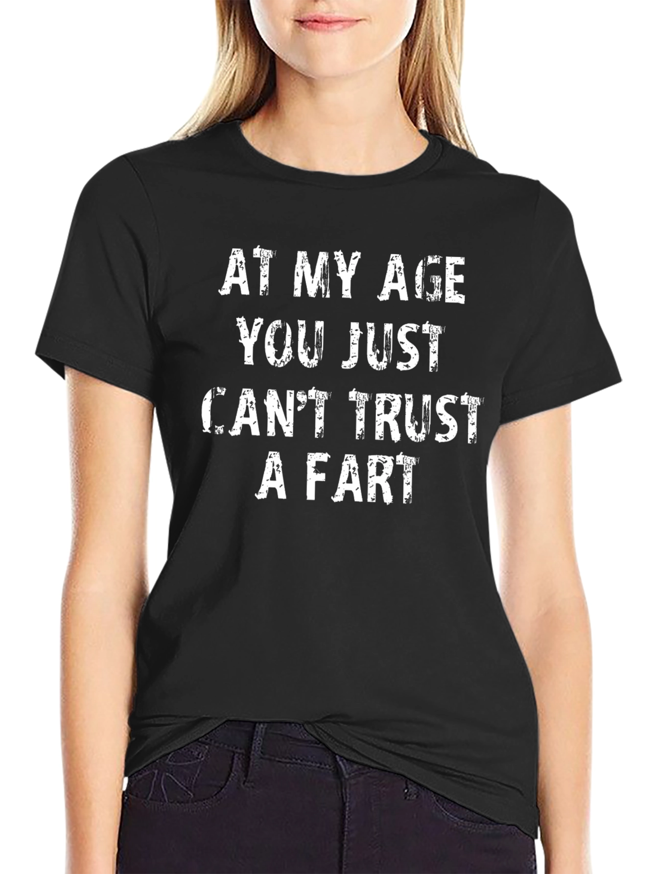 Funny Age Trust Fart Black T-Shirt