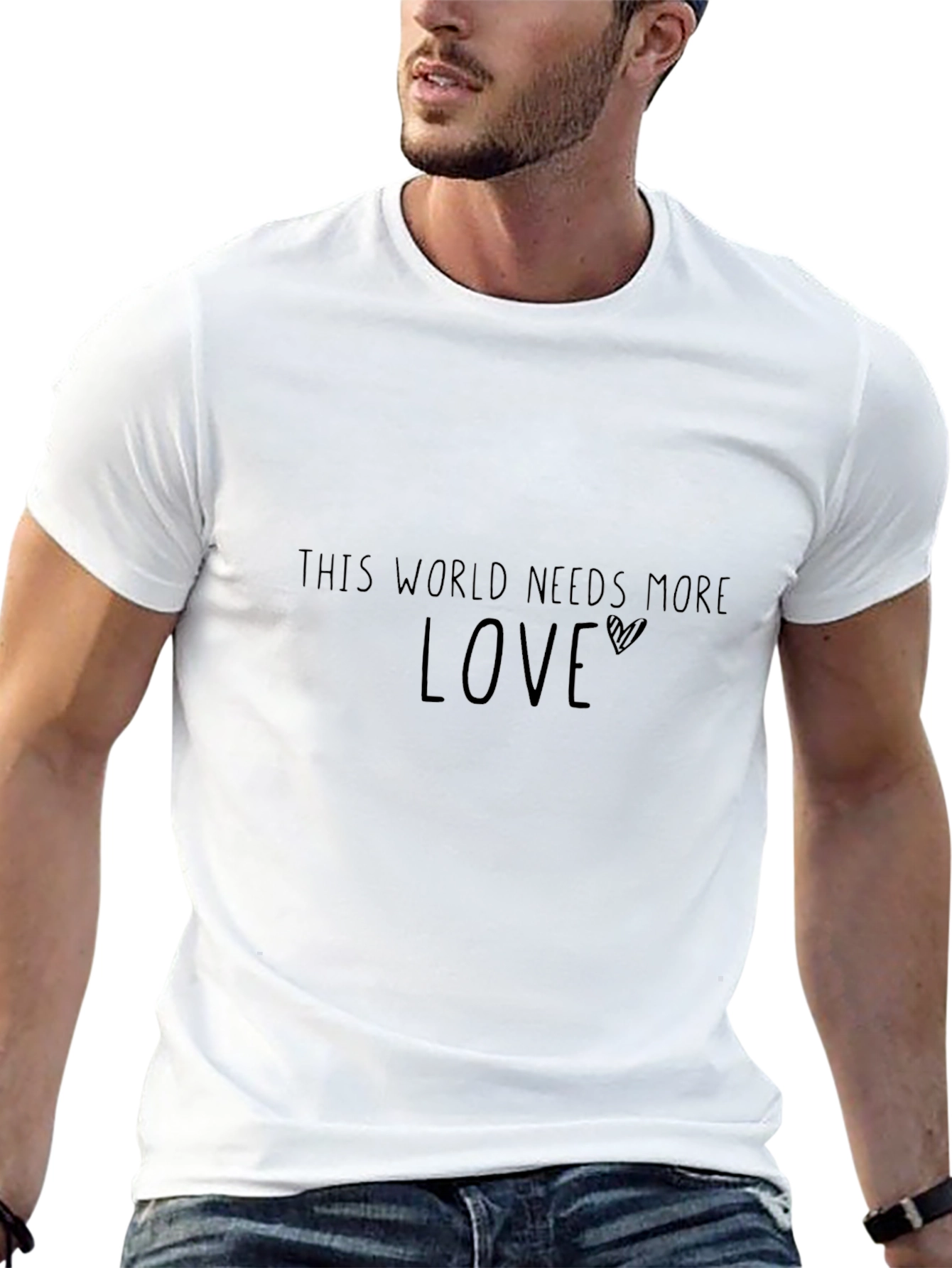 This World Needs More Love Black T-Shirt