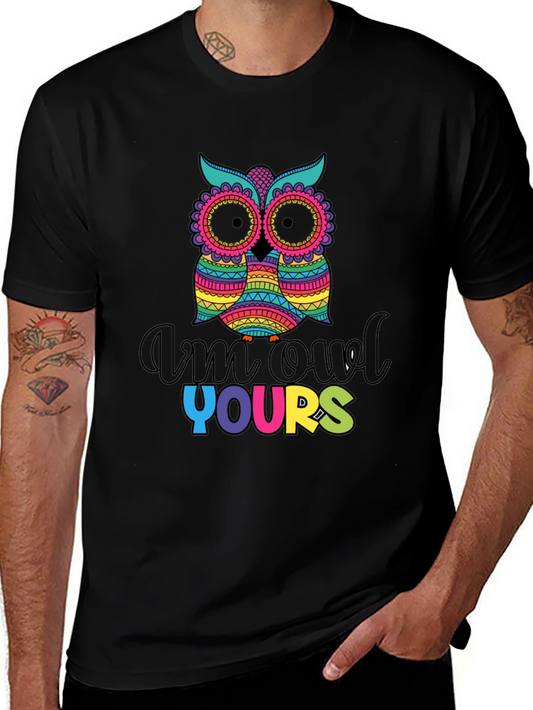 Am Owl Yours T-Shirt - Quirky Colorful Design
