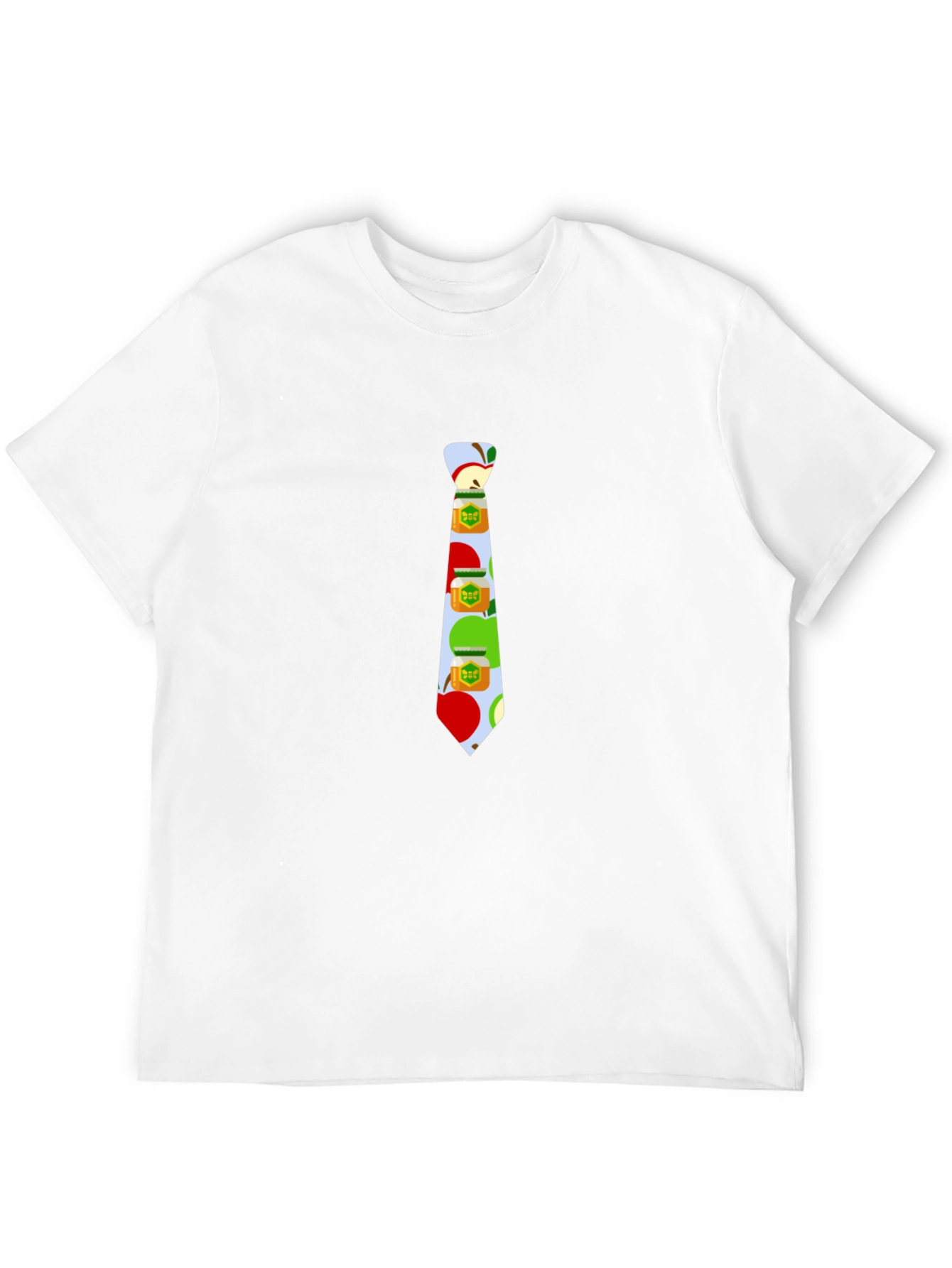 Novelty Apple Tie Graphic T-Shirt