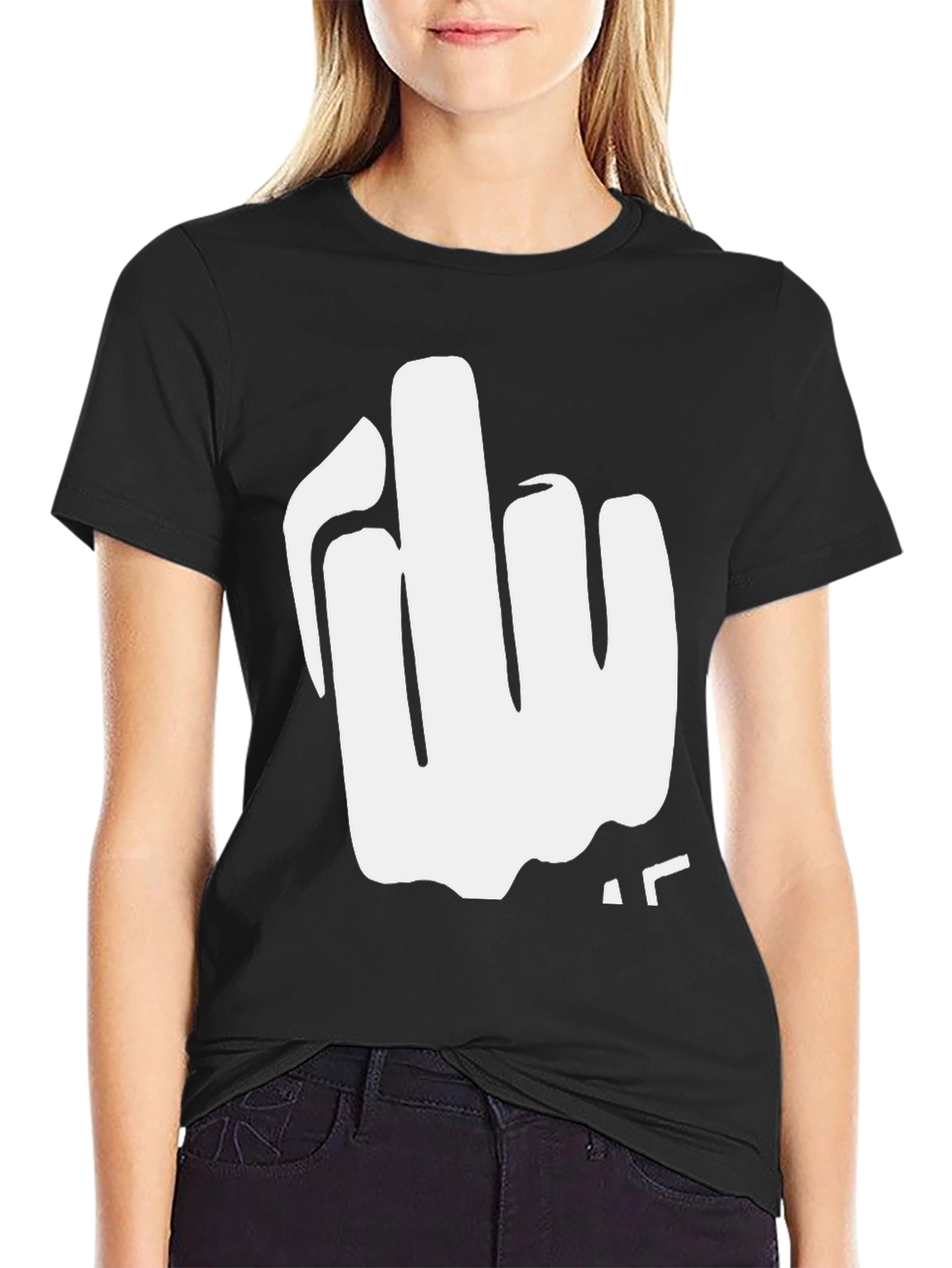 Bold Graphic Tee: Middle Finger Statement Shirt