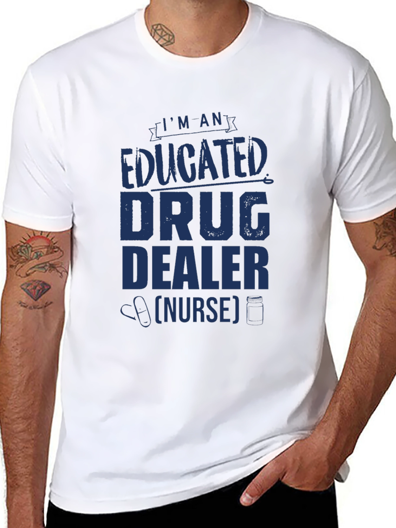 Educated Drug Dealer (Nurse) Novelty T-Shirt