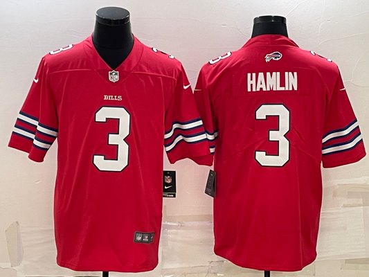 Men's Buffalo Bills Damar Hamlin #3 Red Game Jerseys