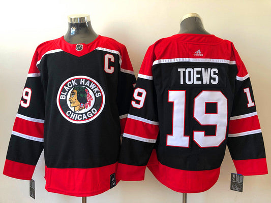 Men's Chicago Blackhawks Jonathan Toews #19 Black Player Jerseys