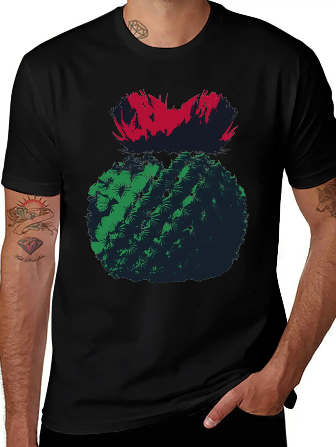 Cactus Basic Graphic T-Shirt – Daily Comfort In Soft Cotton