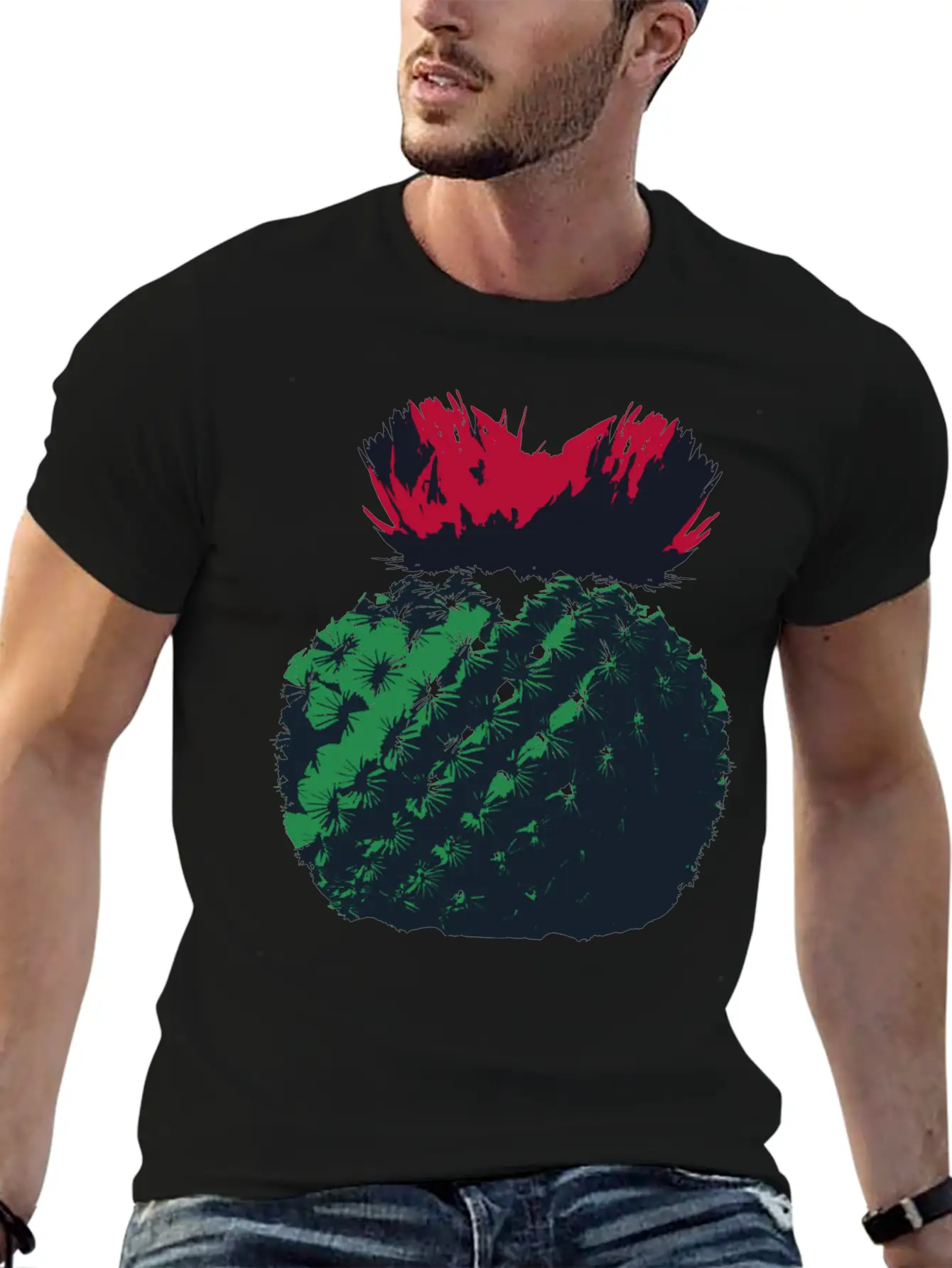 Cactus Basic Graphic T-Shirt – Daily Comfort In Soft Cotton