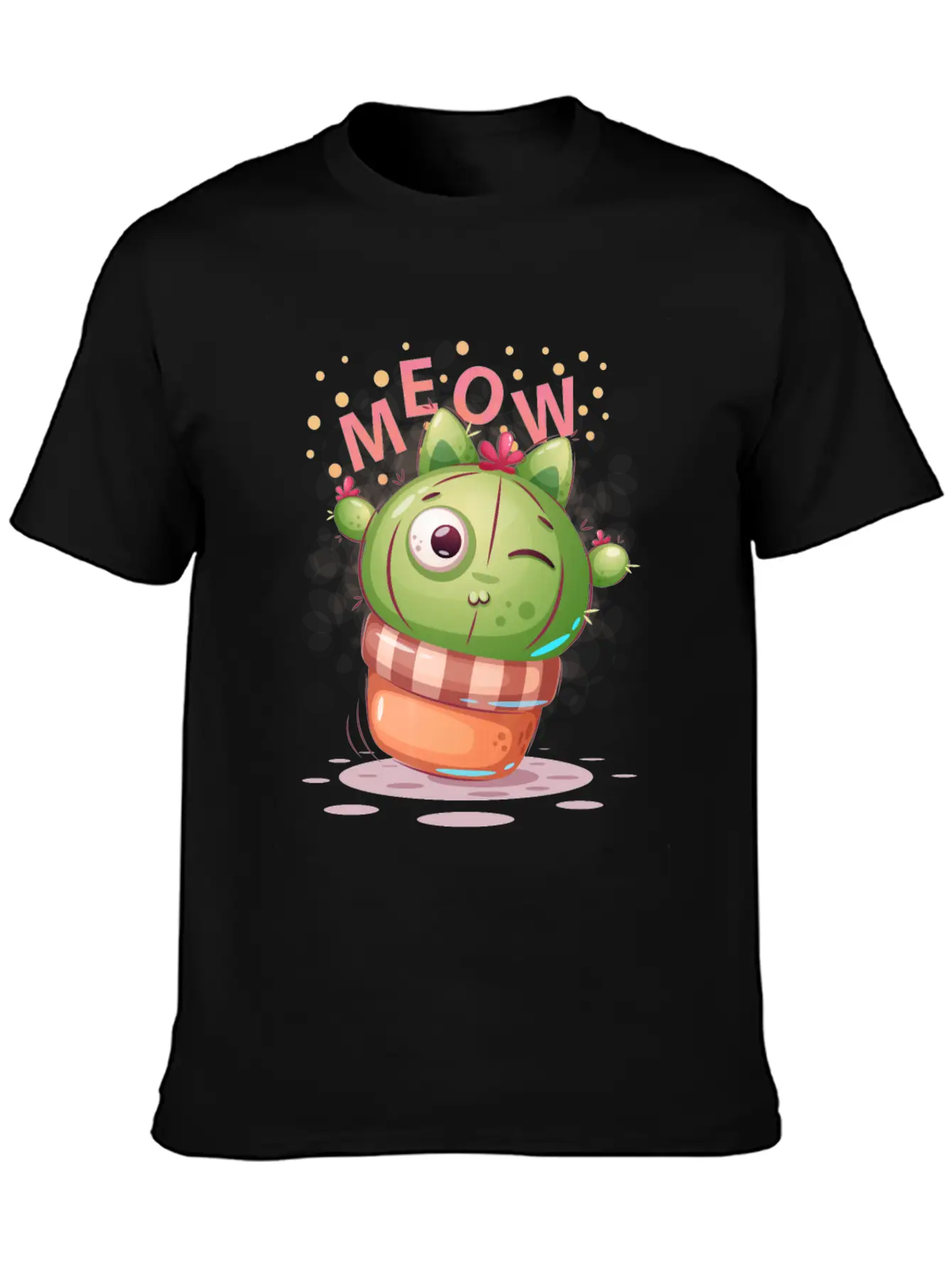 Cactus Cat Timeless Short Sleeve Tee – Comfy And Minimalist Design