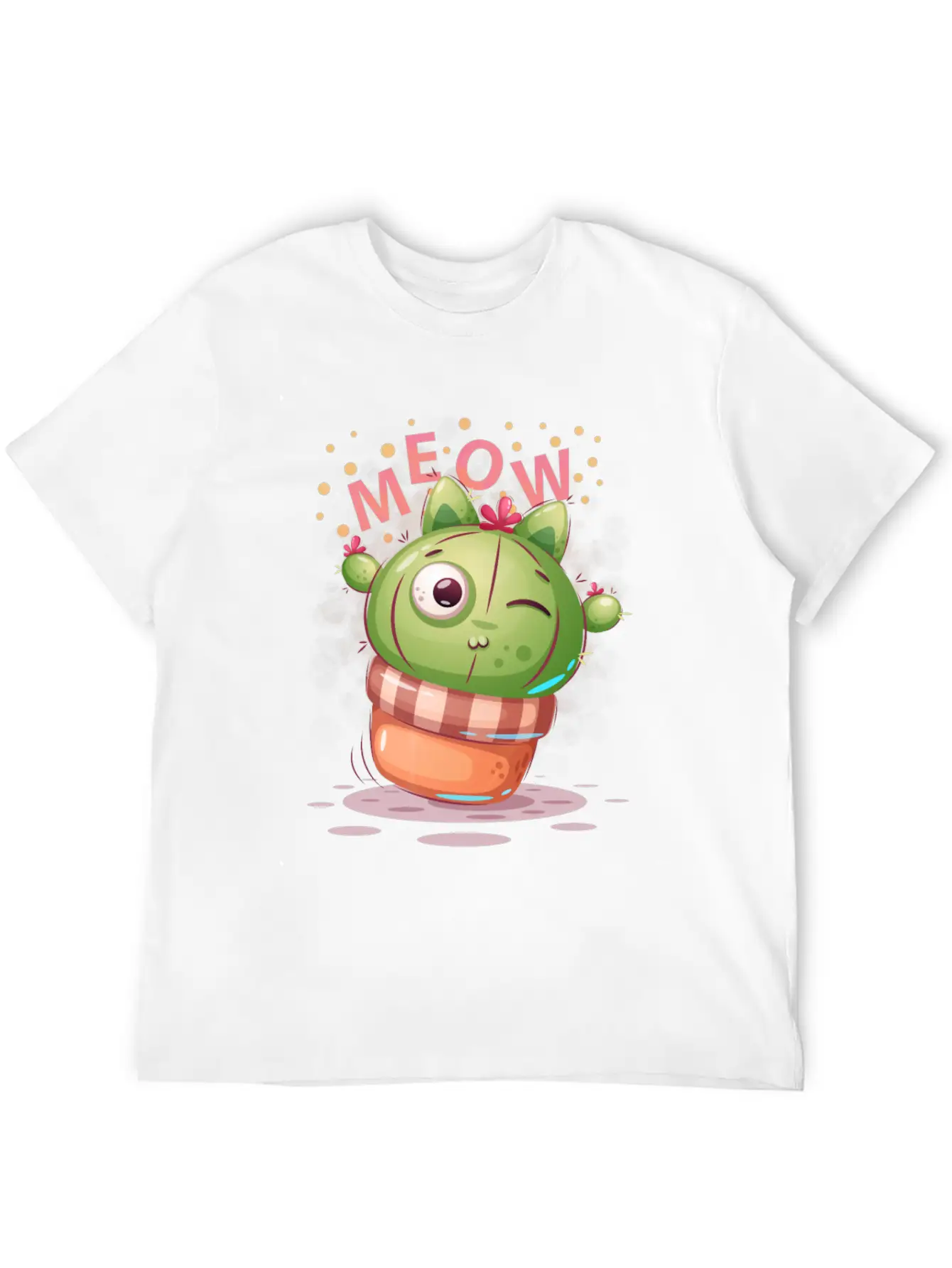 Cactus Cat Timeless Short Sleeve Tee – Comfy And Minimalist Design