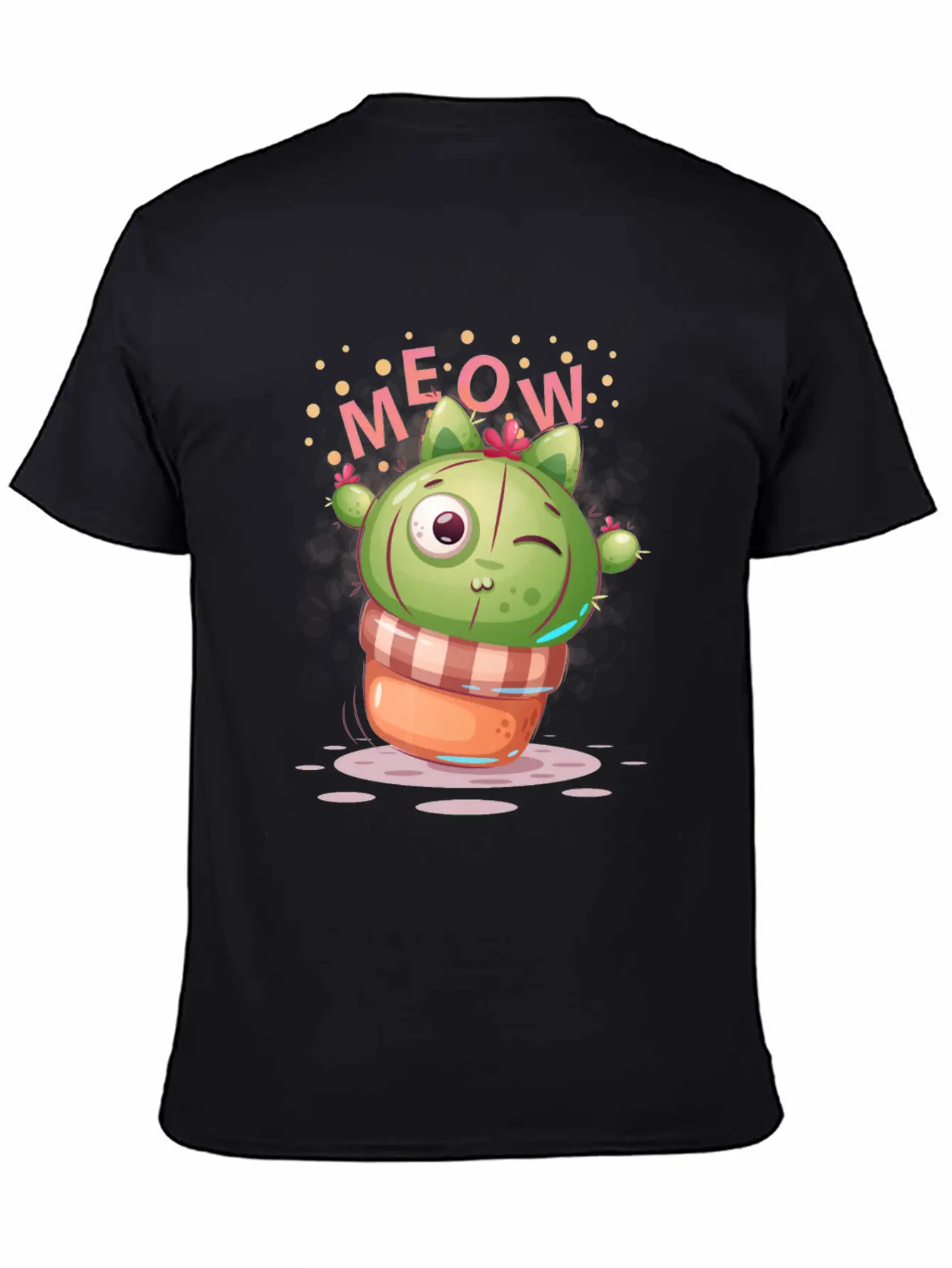 Cactus Cat Timeless Short Sleeve Tee – Comfy And Minimalist Design