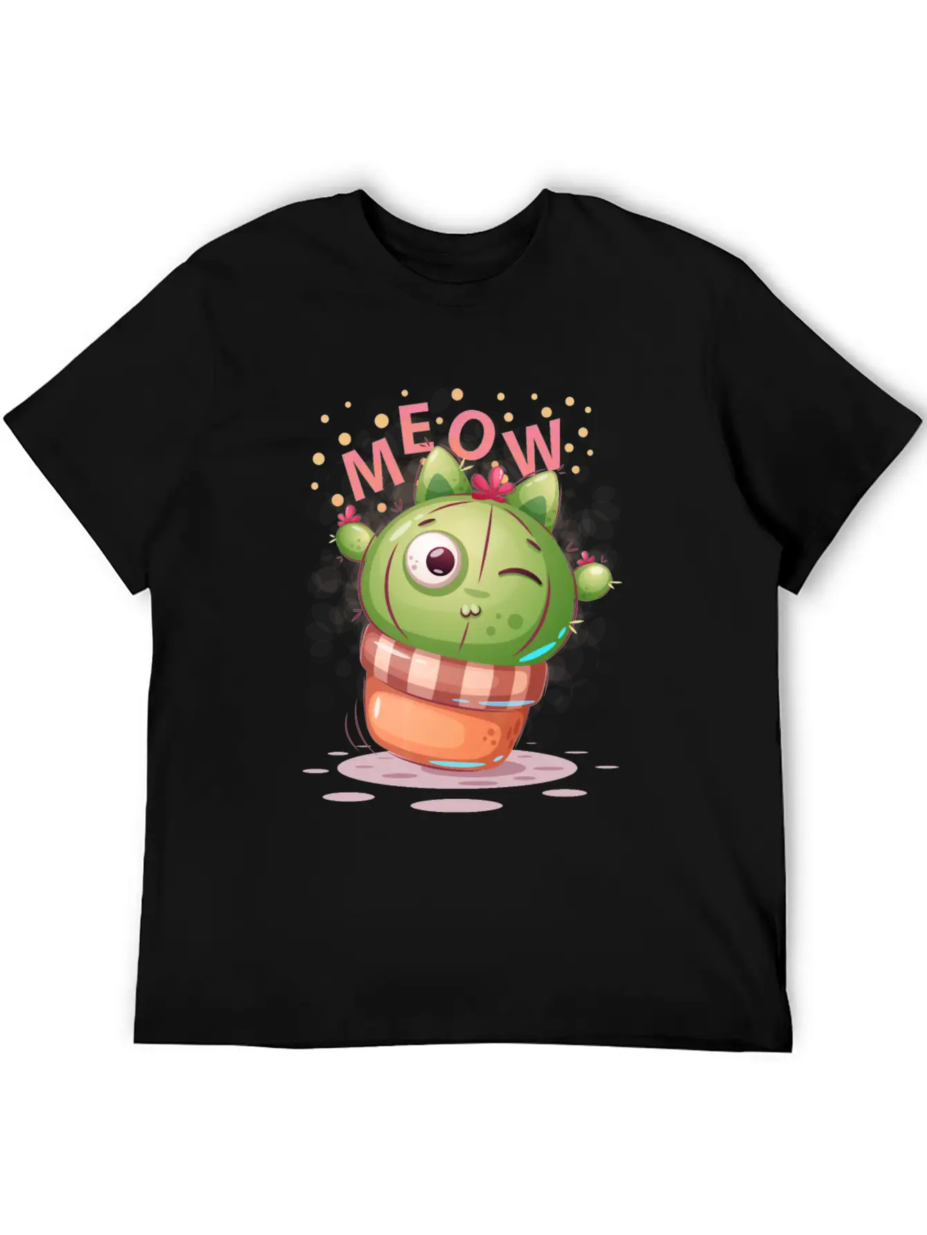 Cactus Cat Timeless Short Sleeve Tee – Comfy And Minimalist Design
