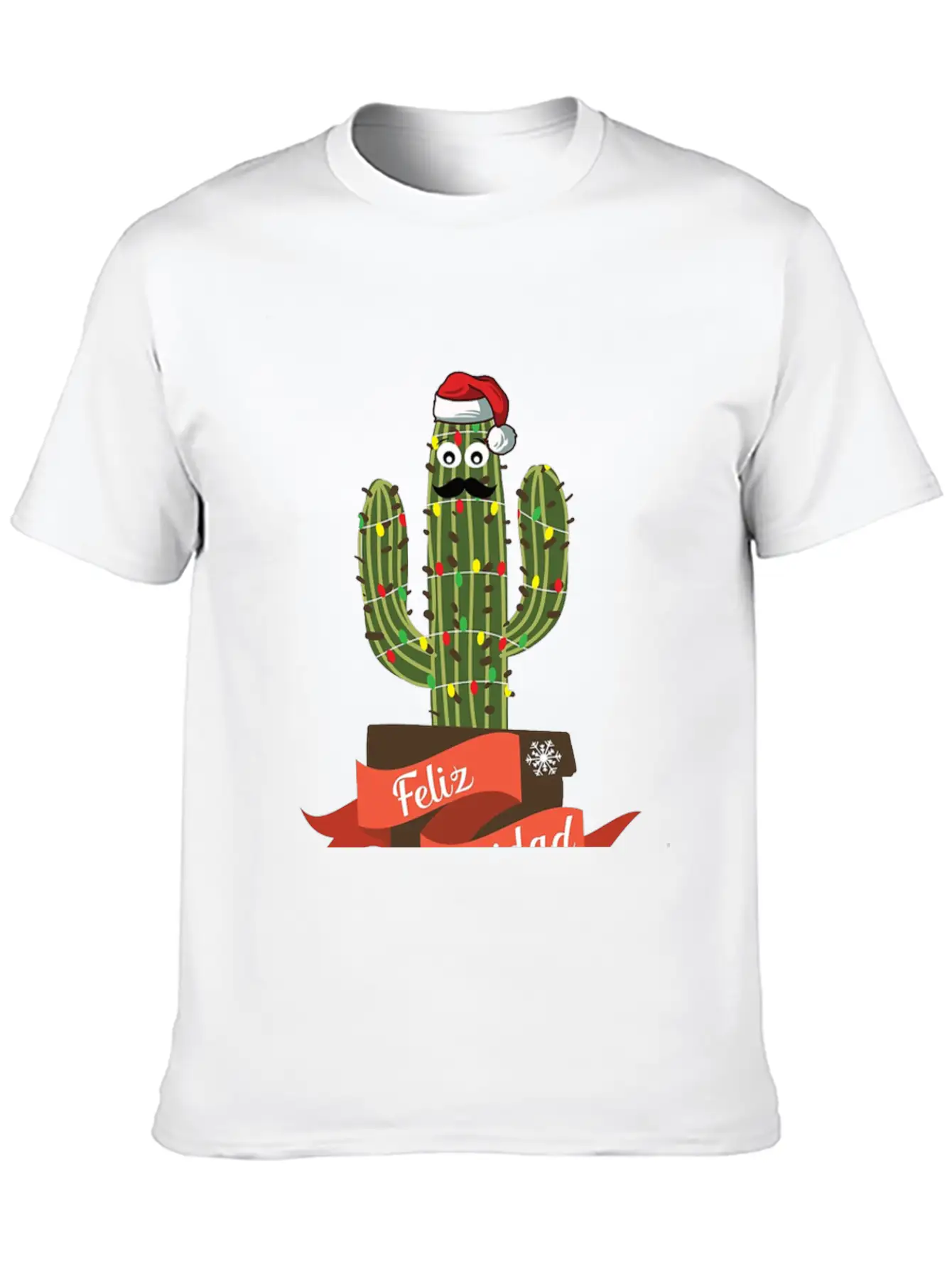 Cactus Christmas Vacation Unisex Short Sleeve Soft Cotton T-Shirt – Casual Everyday Wear