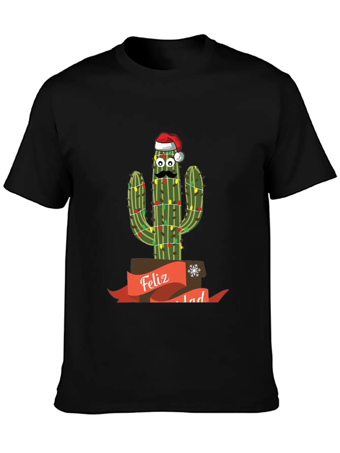 Cactus Christmas Vacation Unisex Short Sleeve Soft Cotton T-Shirt – Casual Everyday Wear