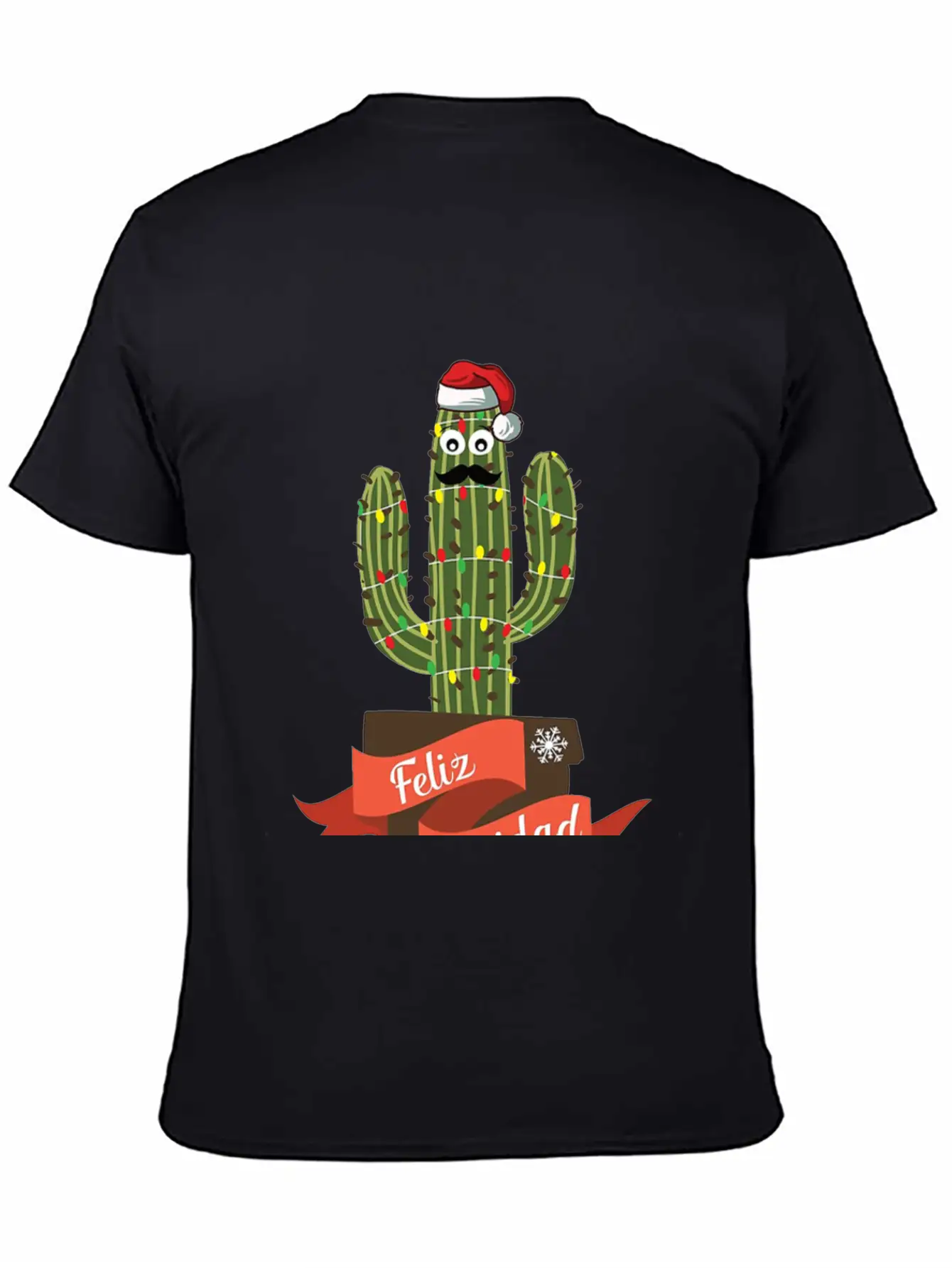 Cactus Christmas Vacation Unisex Short Sleeve Soft Cotton T-Shirt – Casual Everyday Wear