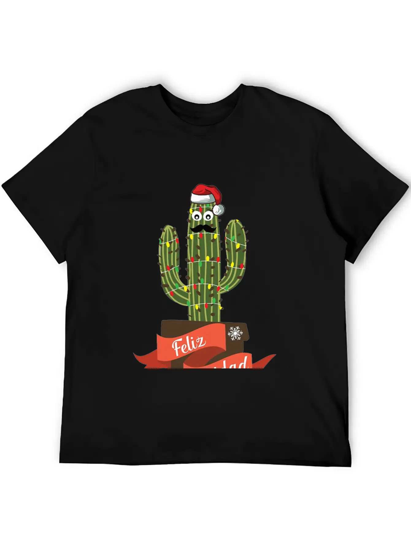 Cactus Christmas Vacation Unisex Short Sleeve Soft Cotton T-Shirt – Casual Everyday Wear