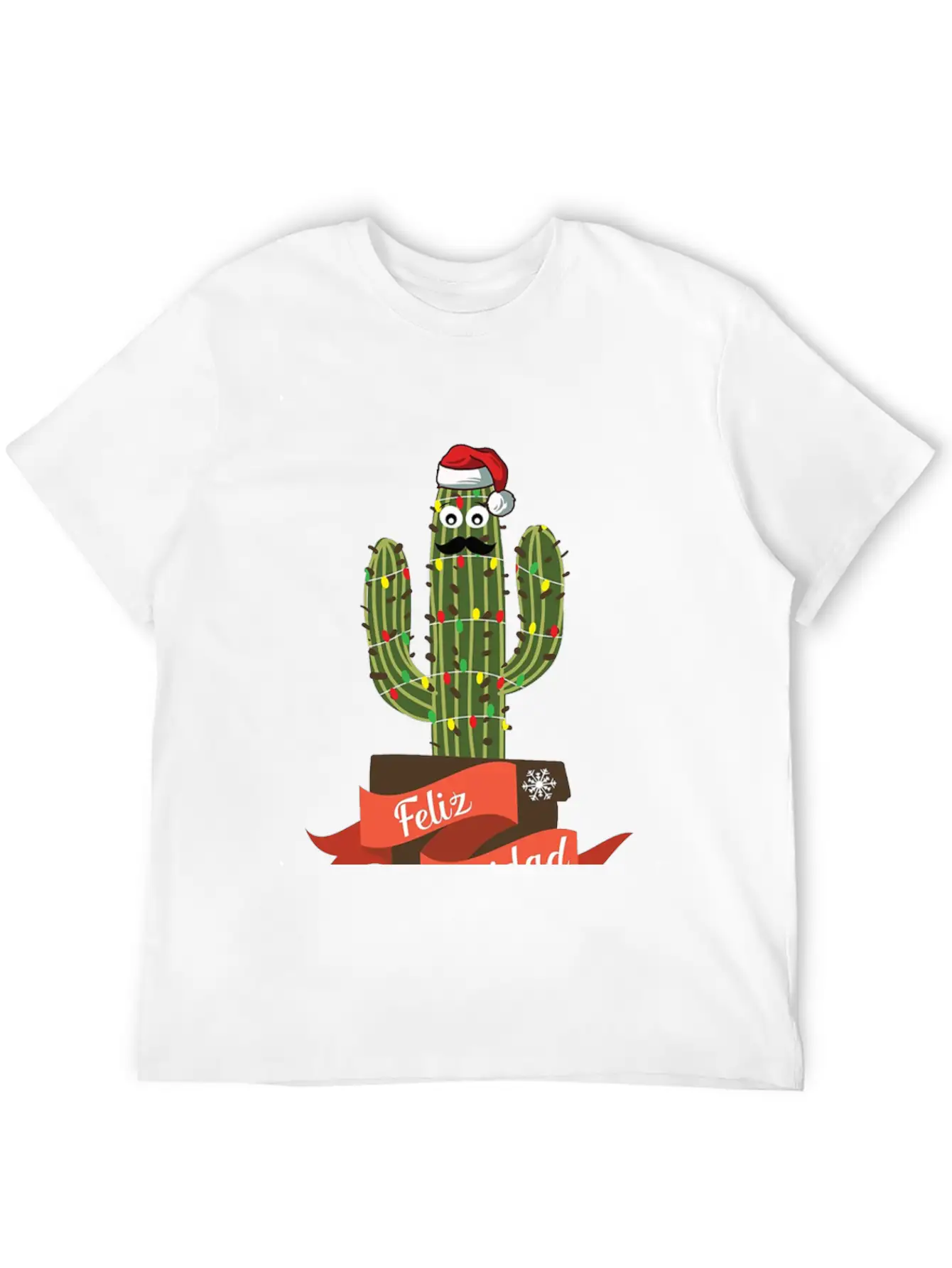 Cactus Christmas Vacation Unisex Short Sleeve Soft Cotton T-Shirt – Casual Everyday Wear