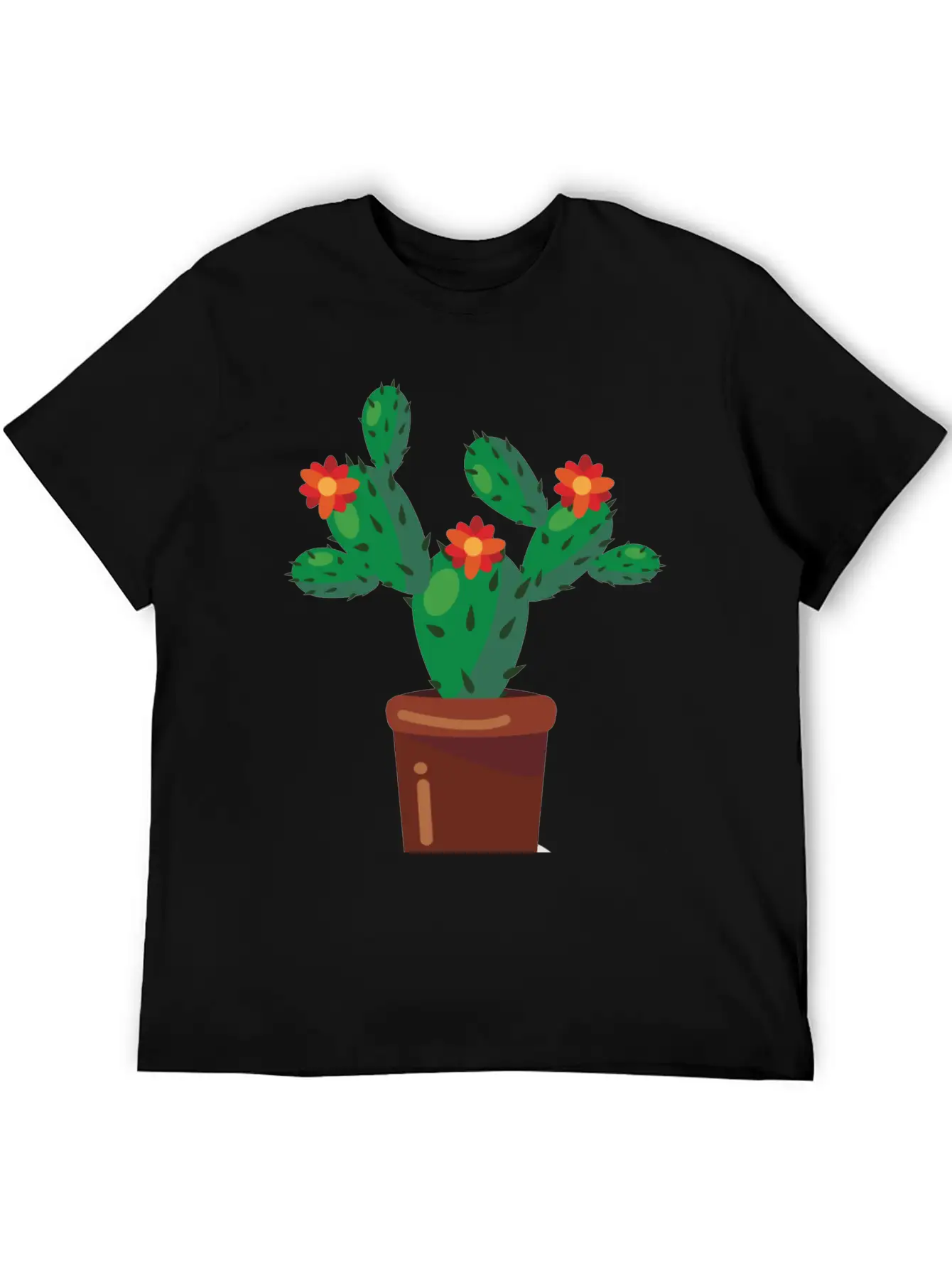 Cactus Comfortable Minimalist Graphic Tee – Summer Style Essential
