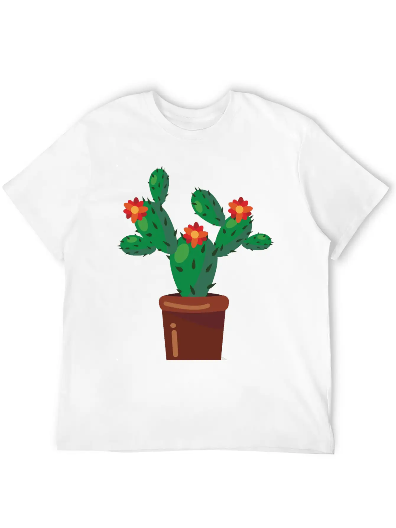 Cactus Comfortable Minimalist Graphic Tee – Summer Style Essential
