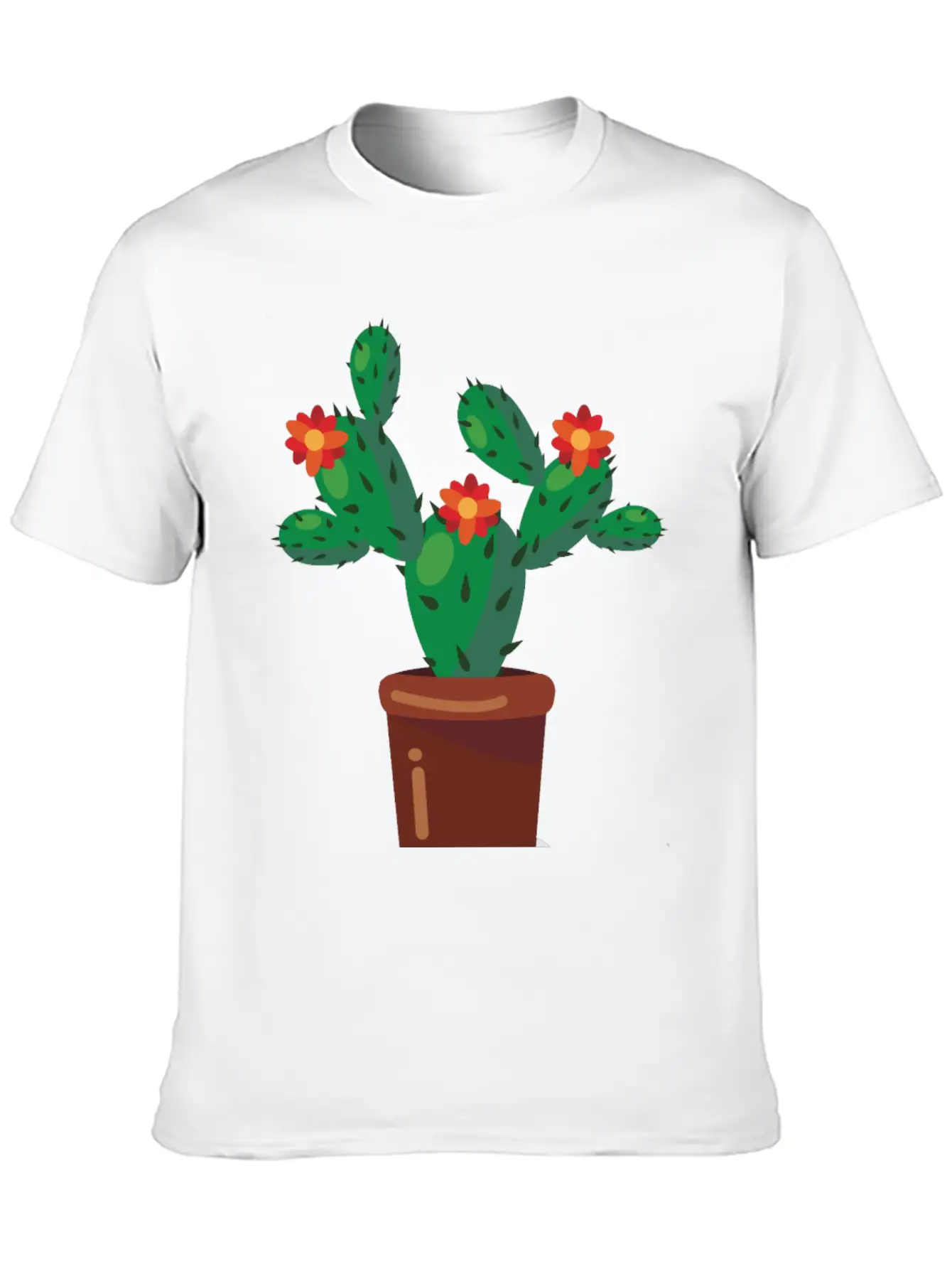 Cactus Comfortable Minimalist Graphic Tee – Summer Style Essential