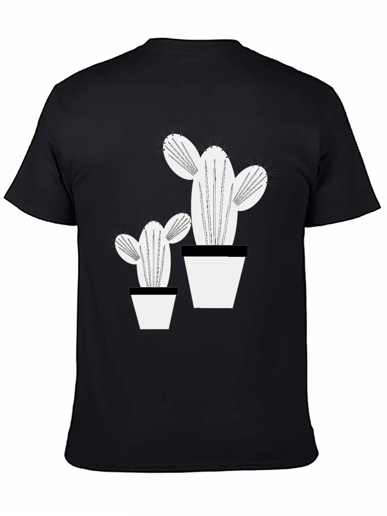 Cactus Grayscale Stylish Everyday T-Shirt – Unisex Basic Cotton Tee