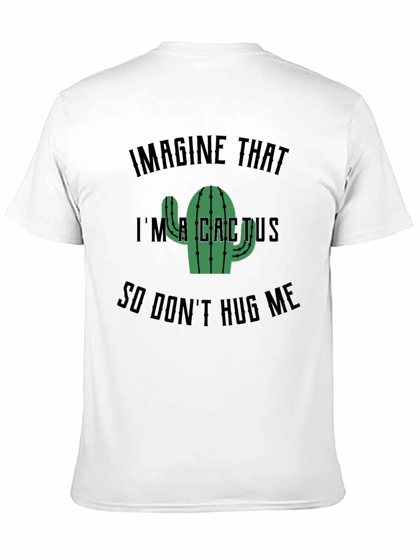 Cactus Hug Hugging Unisex Short Sleeve Soft Cotton T-Shirt – Casual Everyday Wear