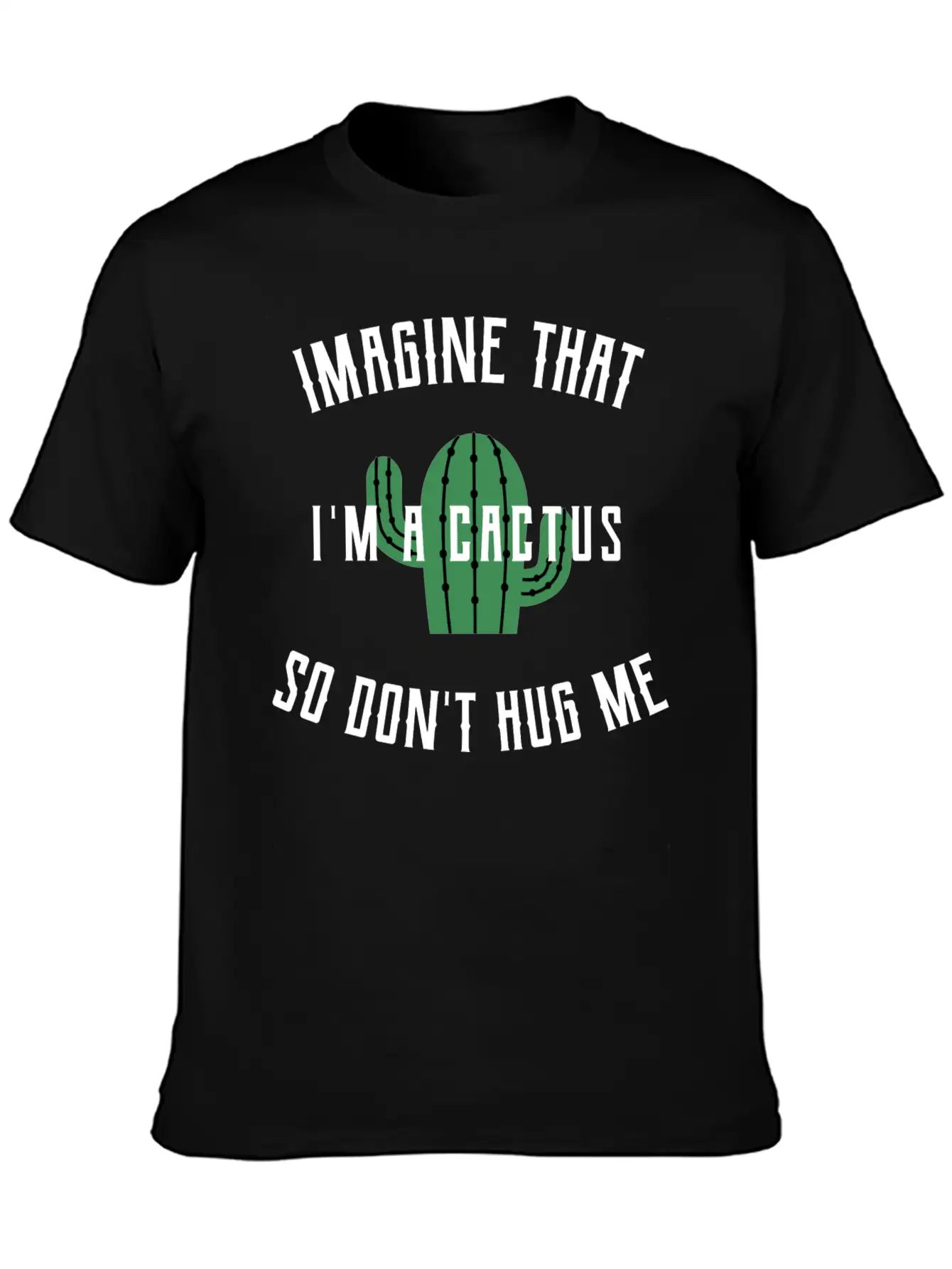 Cactus Hug Hugging Unisex Short Sleeve Soft Cotton T-Shirt – Casual Everyday Wear