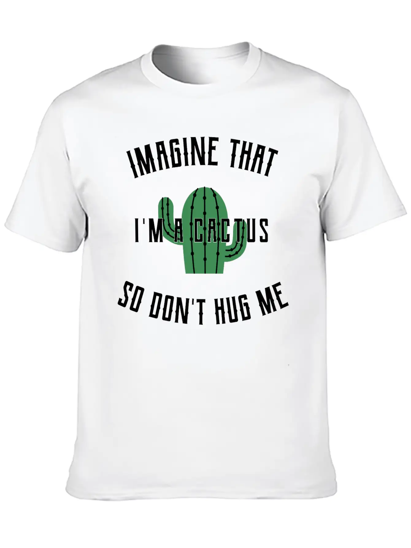 Cactus Hug Hugging Unisex Short Sleeve Soft Cotton T-Shirt – Casual Everyday Wear