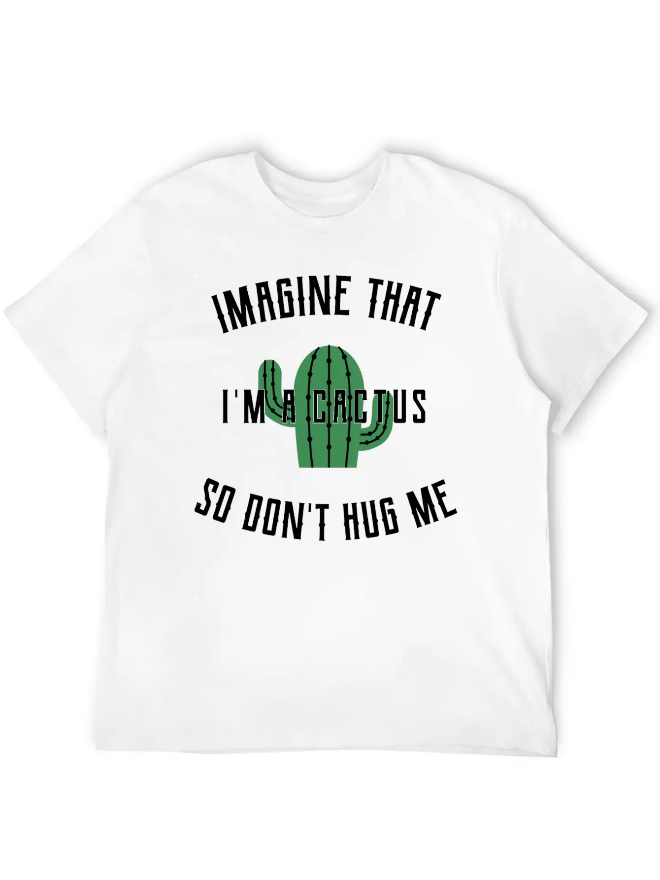Cactus Hug Hugging Unisex Short Sleeve Soft Cotton T-Shirt – Casual Everyday Wear