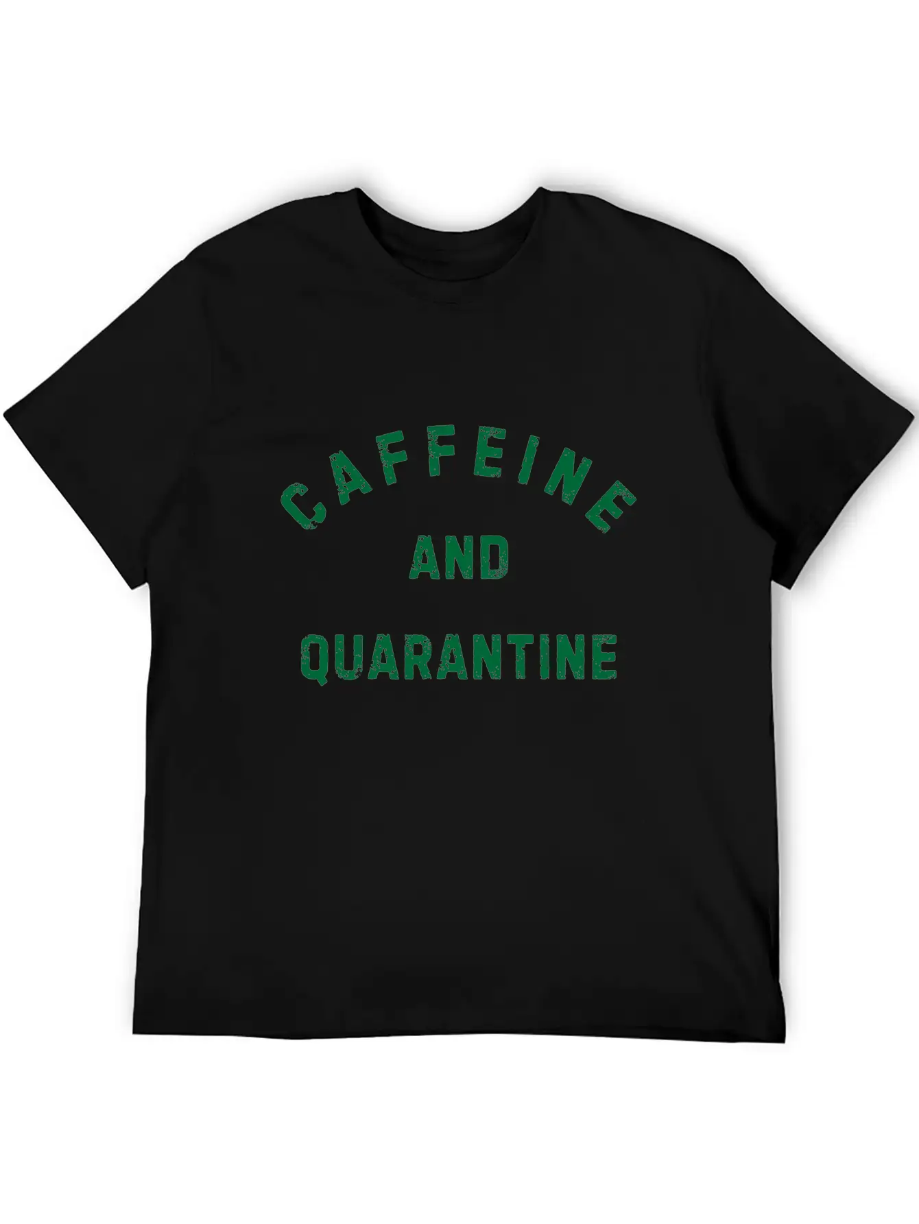 Caffeine And Quarantine Social Introvert Gift Stylish Everyday T-Shirt – Unisex Basic Cotton Tee