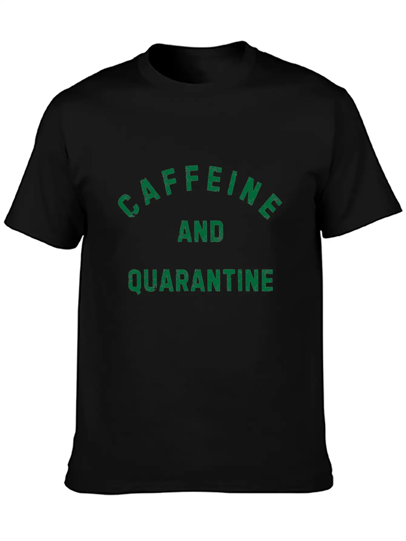 Caffeine And Quarantine Social Introvert Gift Stylish Everyday T-Shirt – Unisex Basic Cotton Tee