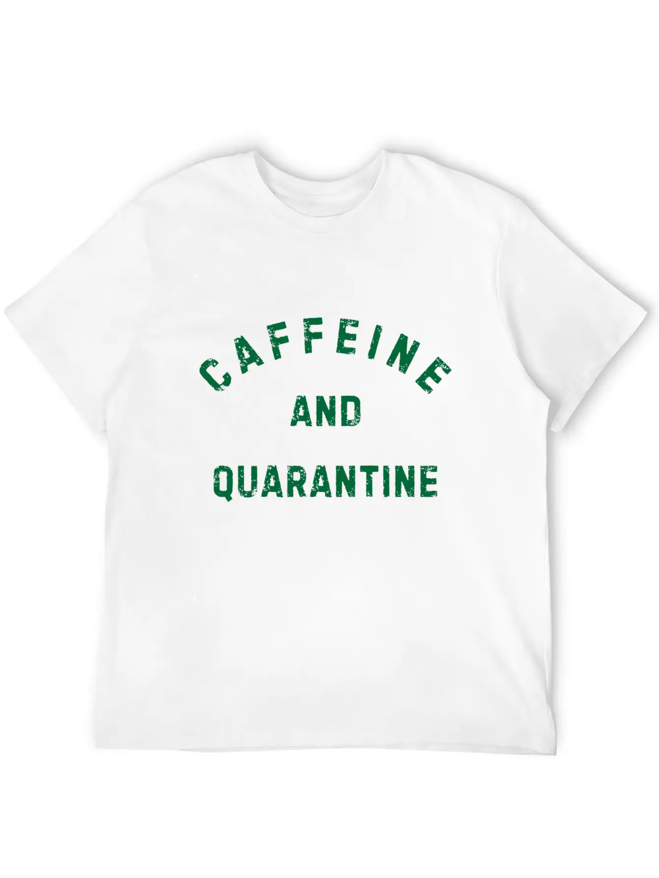 Caffeine And Quarantine Social Introvert Gift Stylish Everyday T-Shirt – Unisex Basic Cotton Tee