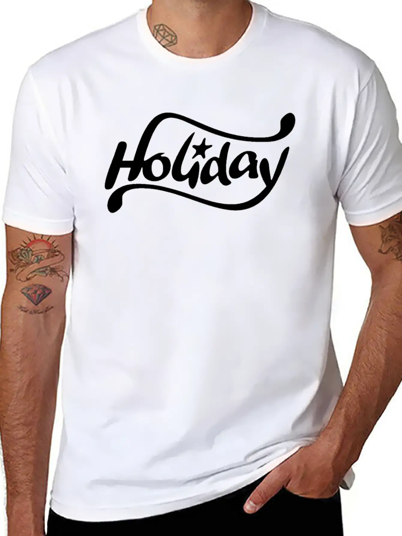 Calligraphy Holiday Stylish Everyday T-Shirt – Unisex Basic Cotton Tee