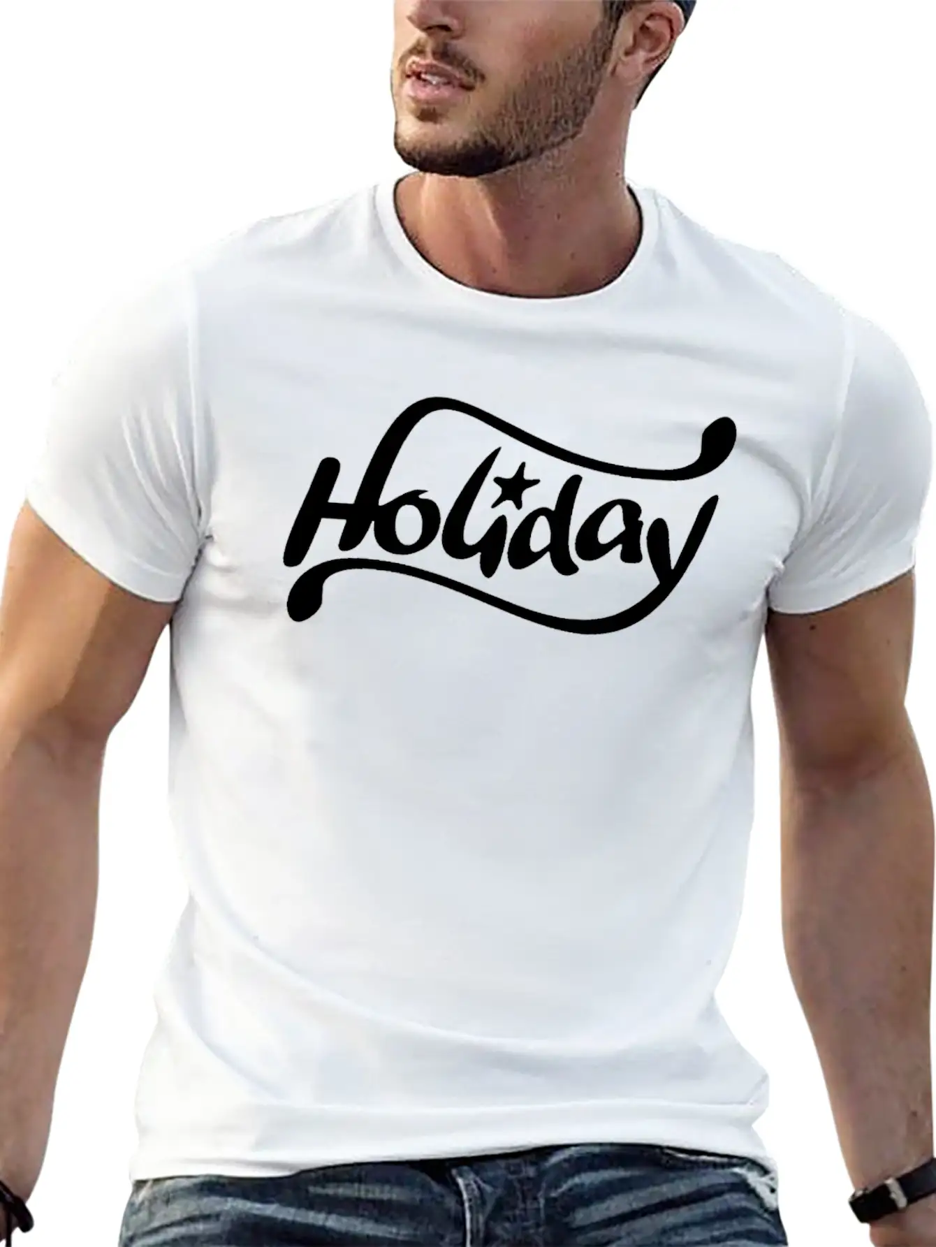 Calligraphy Holiday Stylish Everyday T-Shirt – Unisex Basic Cotton Tee