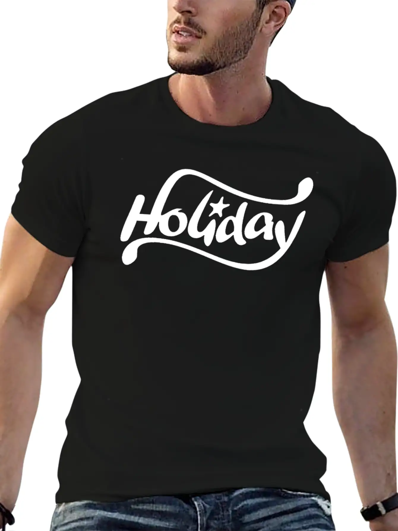 Calligraphy Holiday Stylish Everyday T-Shirt – Unisex Basic Cotton Tee