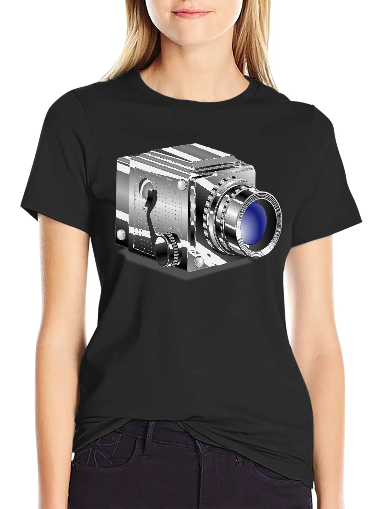 Camera Comfortable Minimalist Graphic Tee – Summer Style Essential
