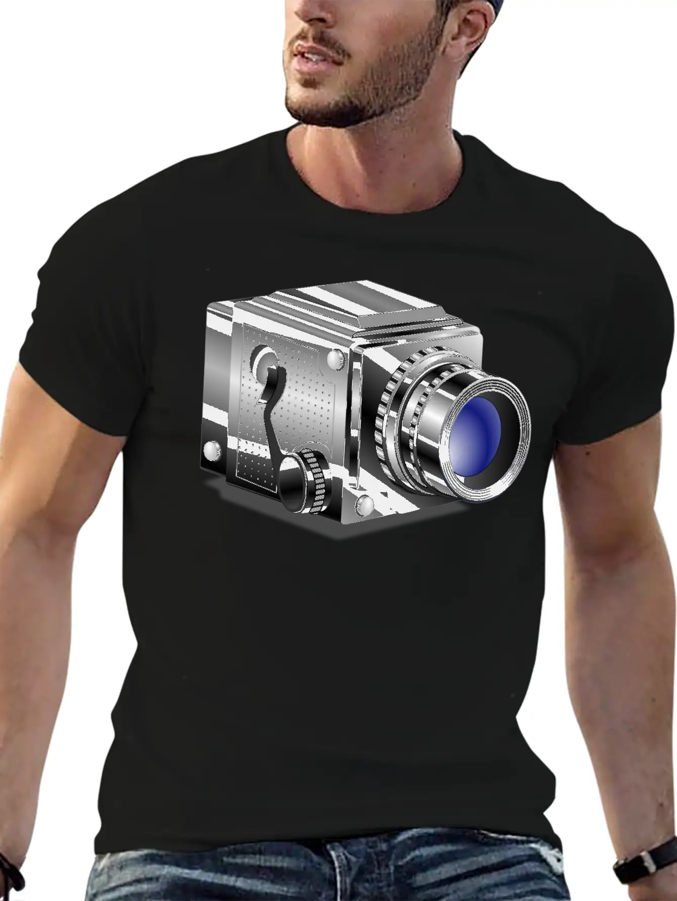 Camera Comfortable Minimalist Graphic Tee – Summer Style Essential
