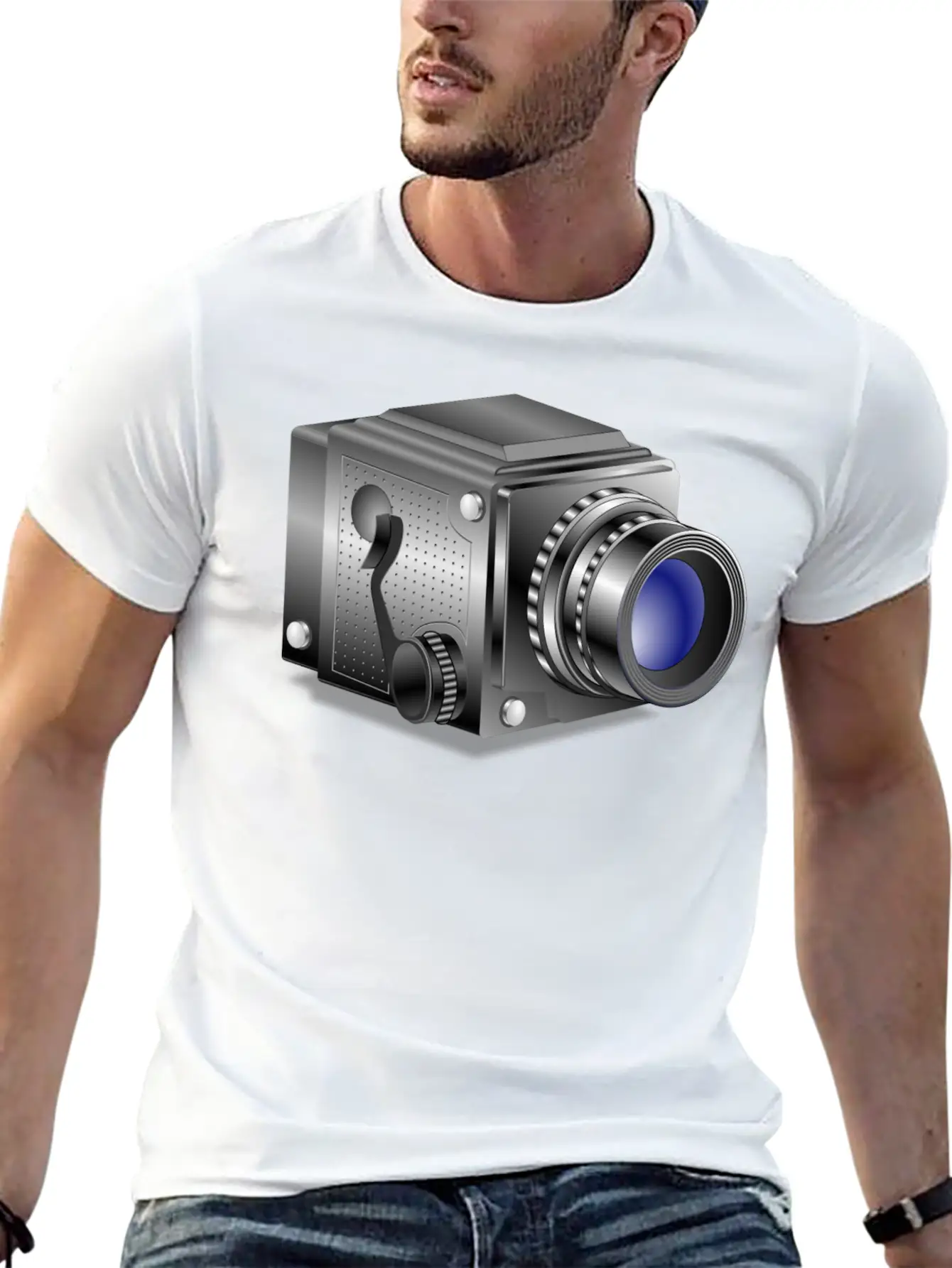 Camera Comfortable Minimalist Graphic Tee – Summer Style Essential