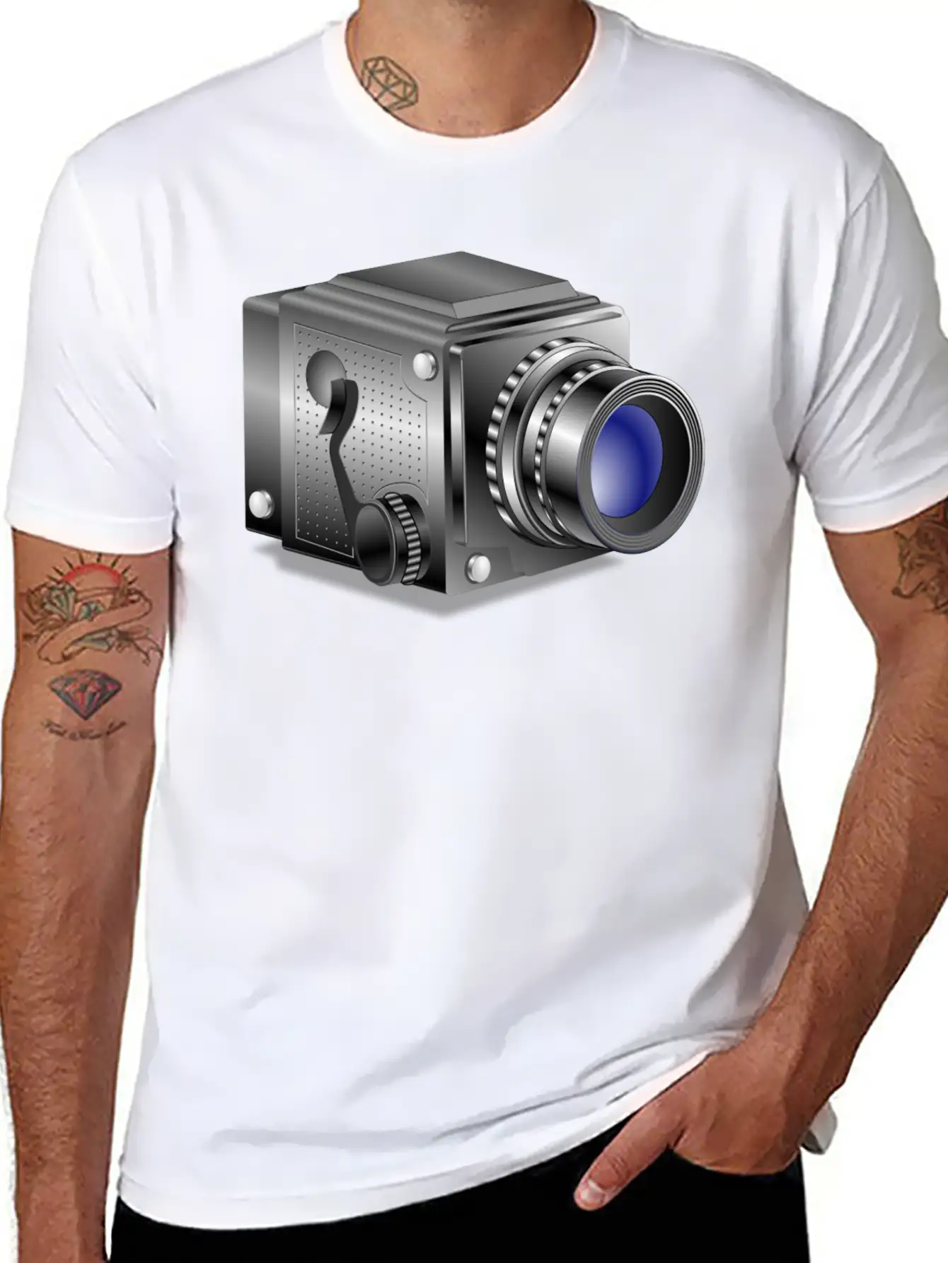 Camera Comfortable Minimalist Graphic Tee – Summer Style Essential
