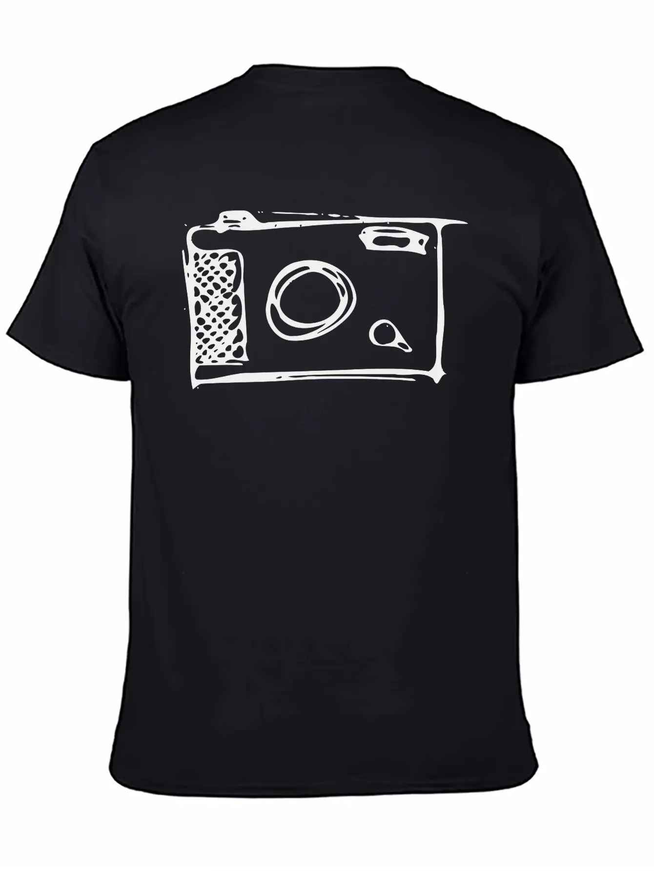 Camera Hand-drawn Stylish Everyday T-Shirt – Unisex Basic Cotton Tee