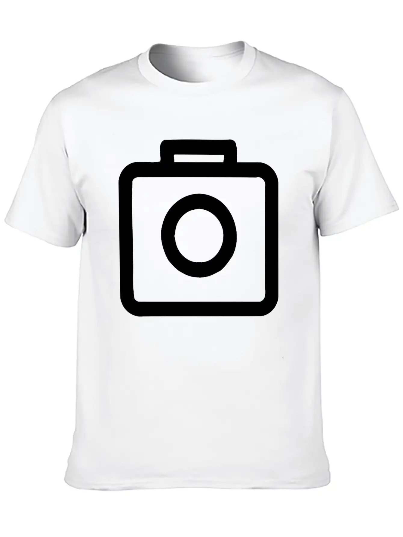 Camera Icon Comfortable Minimalist Graphic Tee – Summer Style Essential