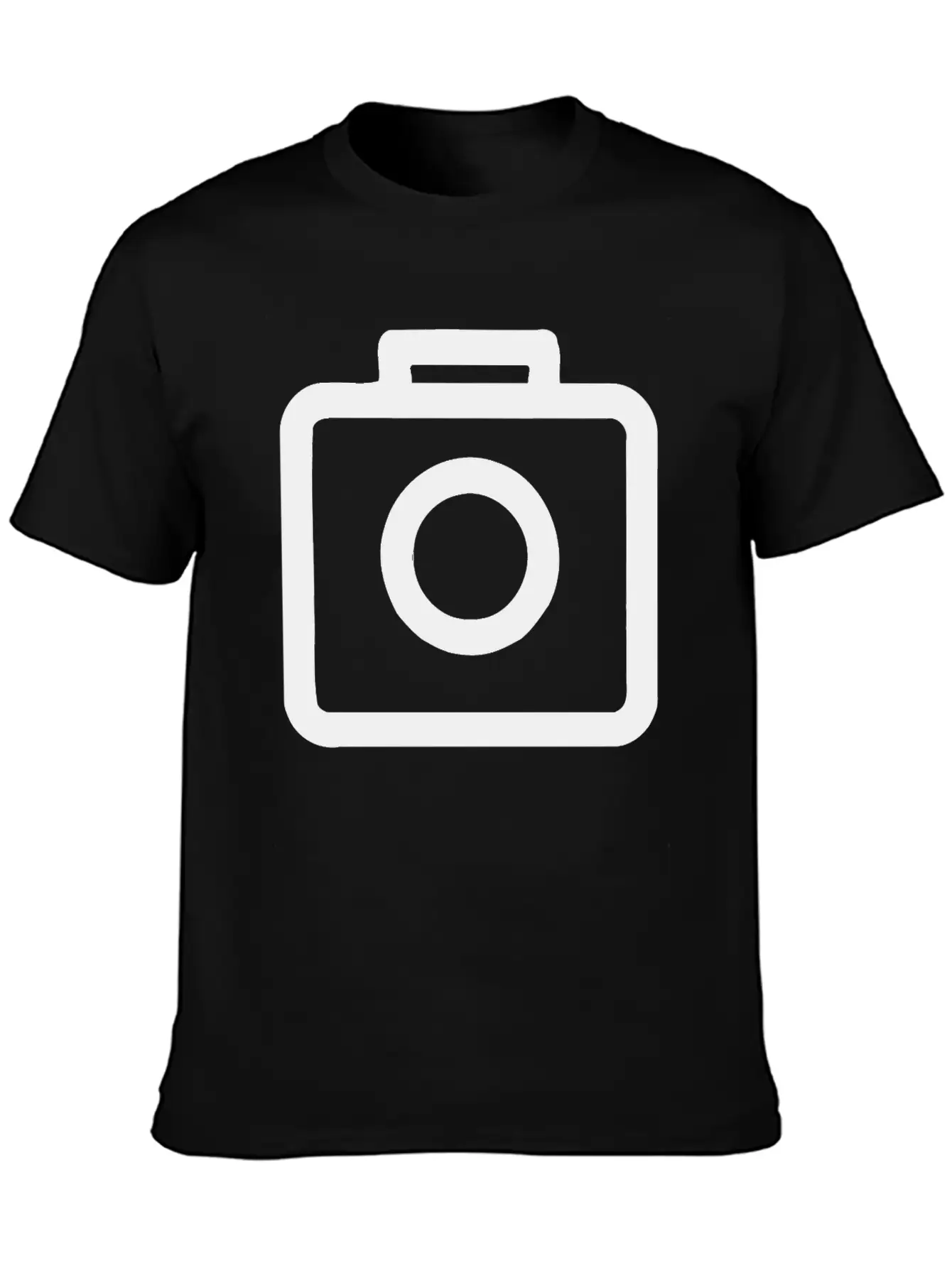 Camera Icon Comfortable Minimalist Graphic Tee – Summer Style Essential