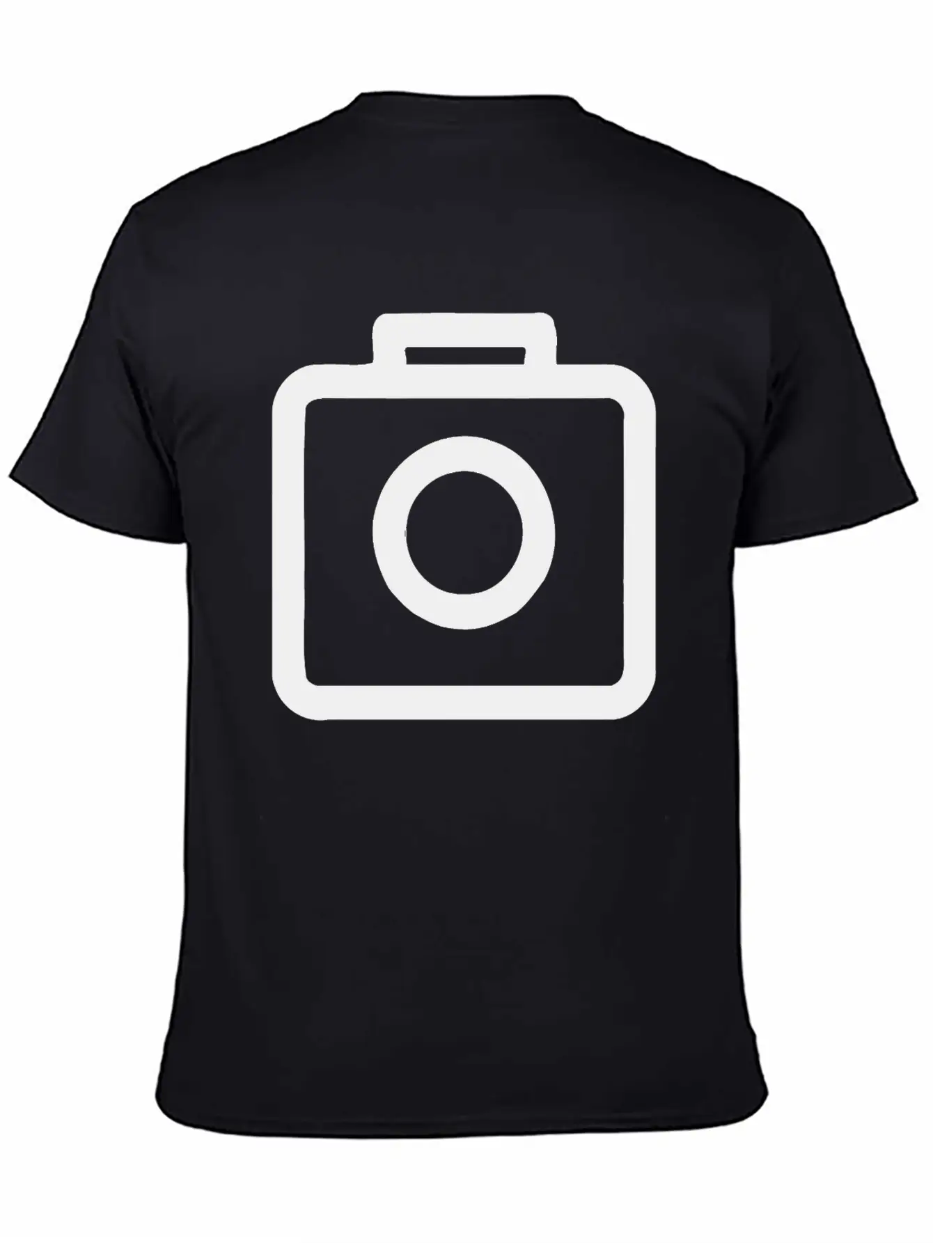Camera Icon Comfortable Minimalist Graphic Tee – Summer Style Essential