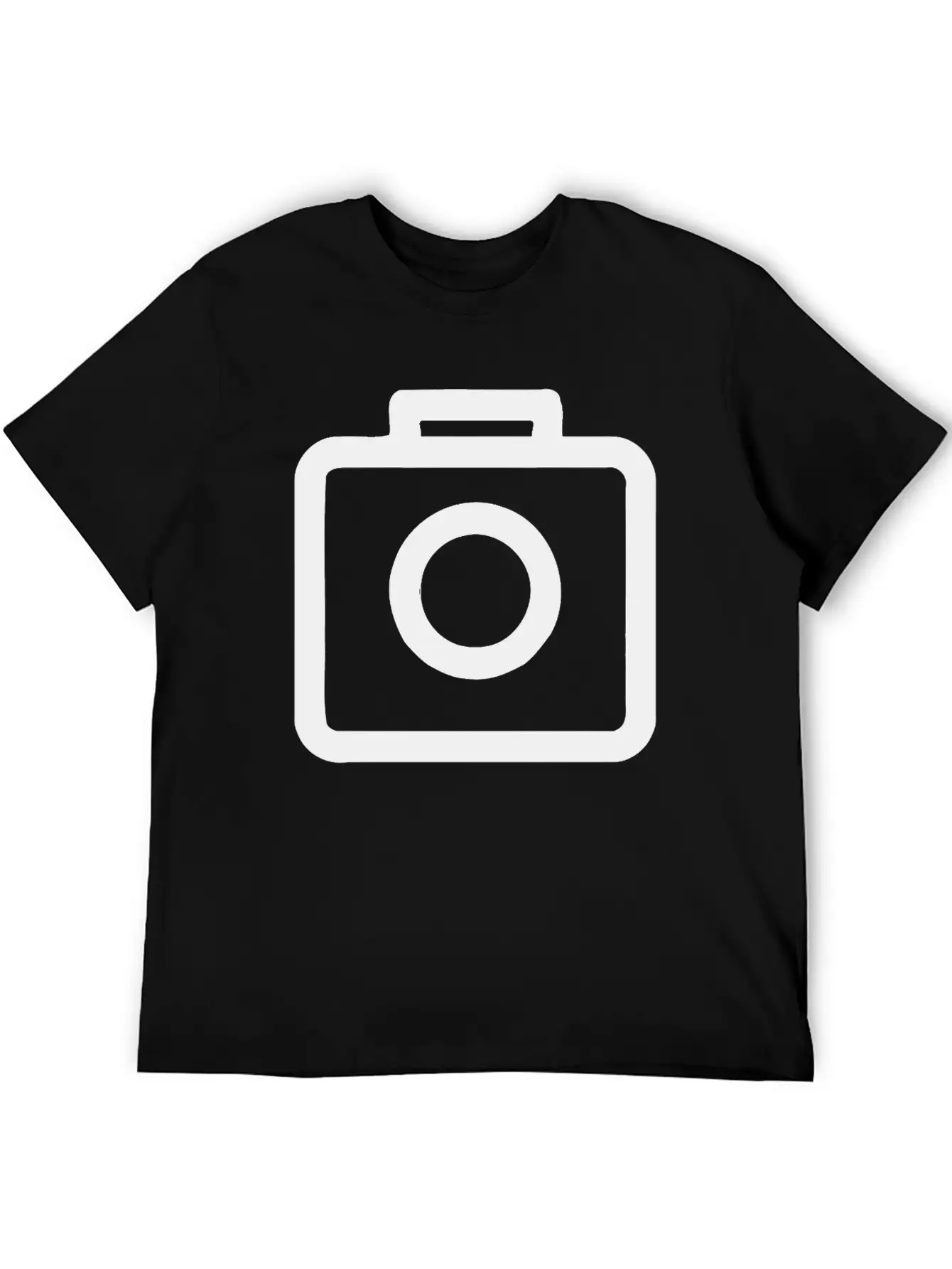Camera Icon Comfortable Minimalist Graphic Tee – Summer Style Essential