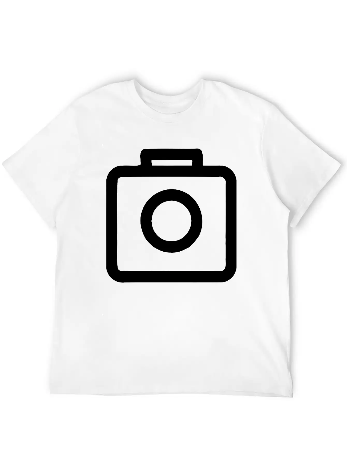 Camera Icon Comfortable Minimalist Graphic Tee – Summer Style Essential