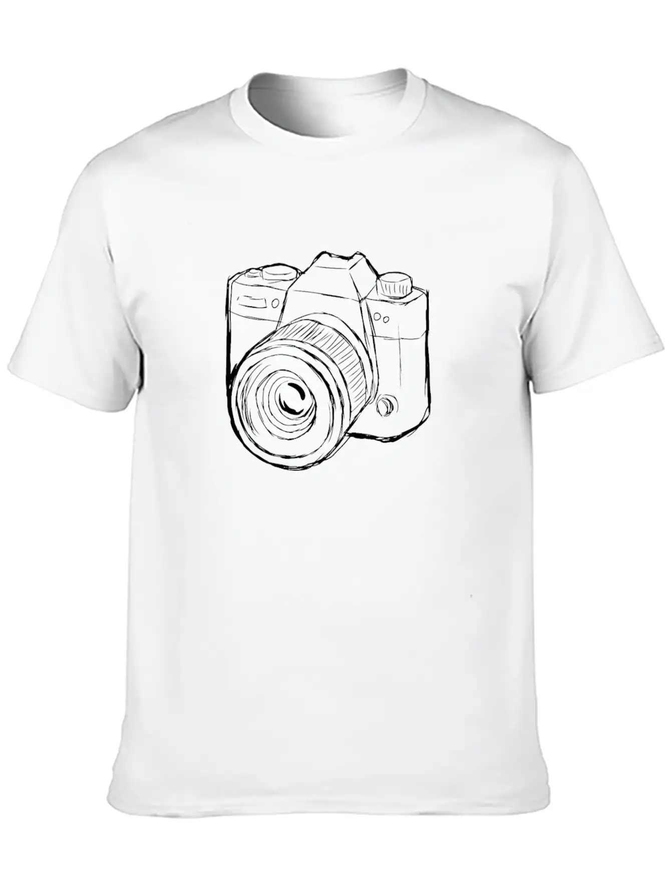 Camera Strokes Gift For Photographer Comfortable Minimalist Graphic Tee – Summer Style Essential