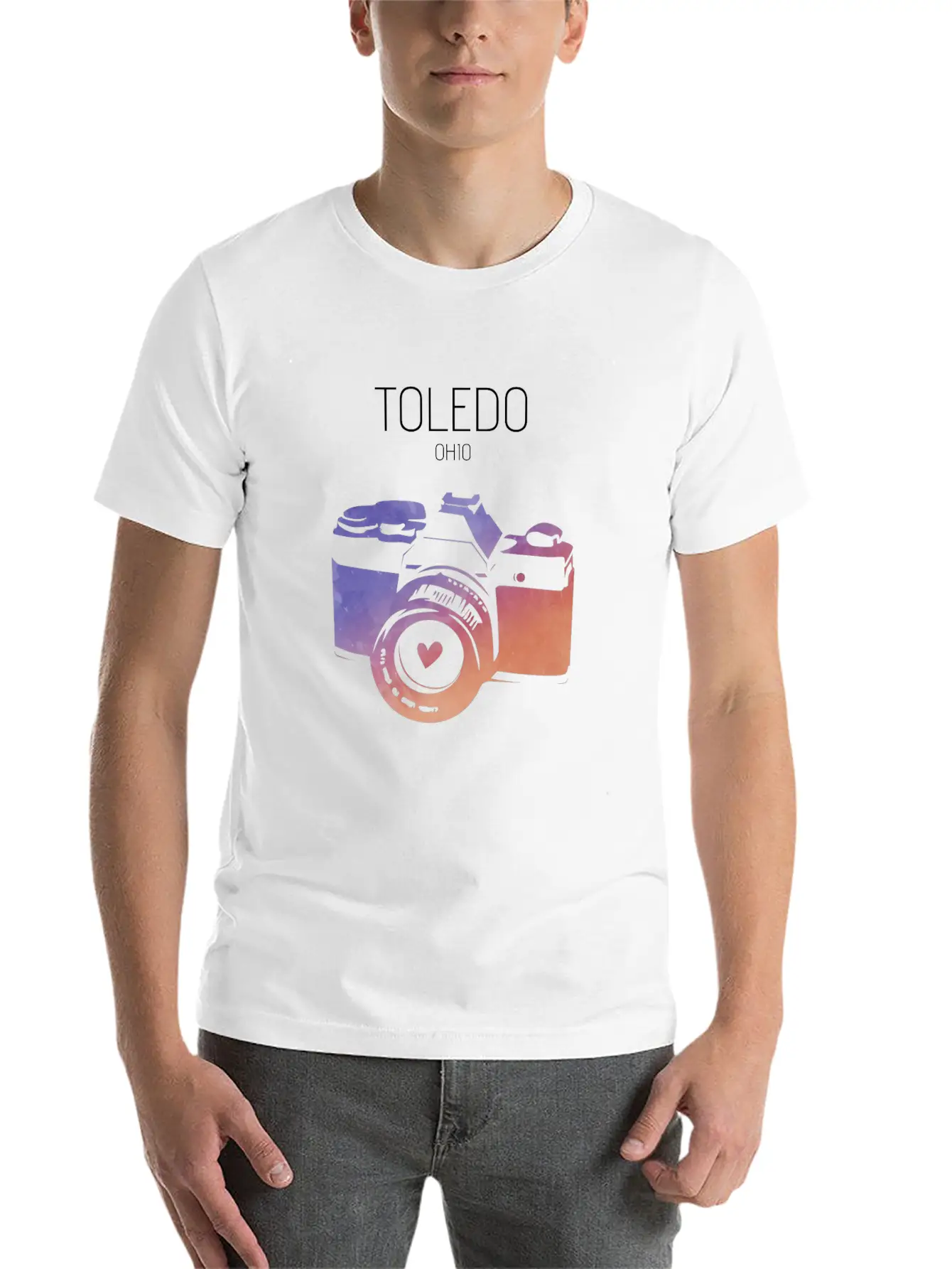 Camera Toledo Unisex Short Sleeve Soft Cotton T-Shirt – Casual Everyday Wear