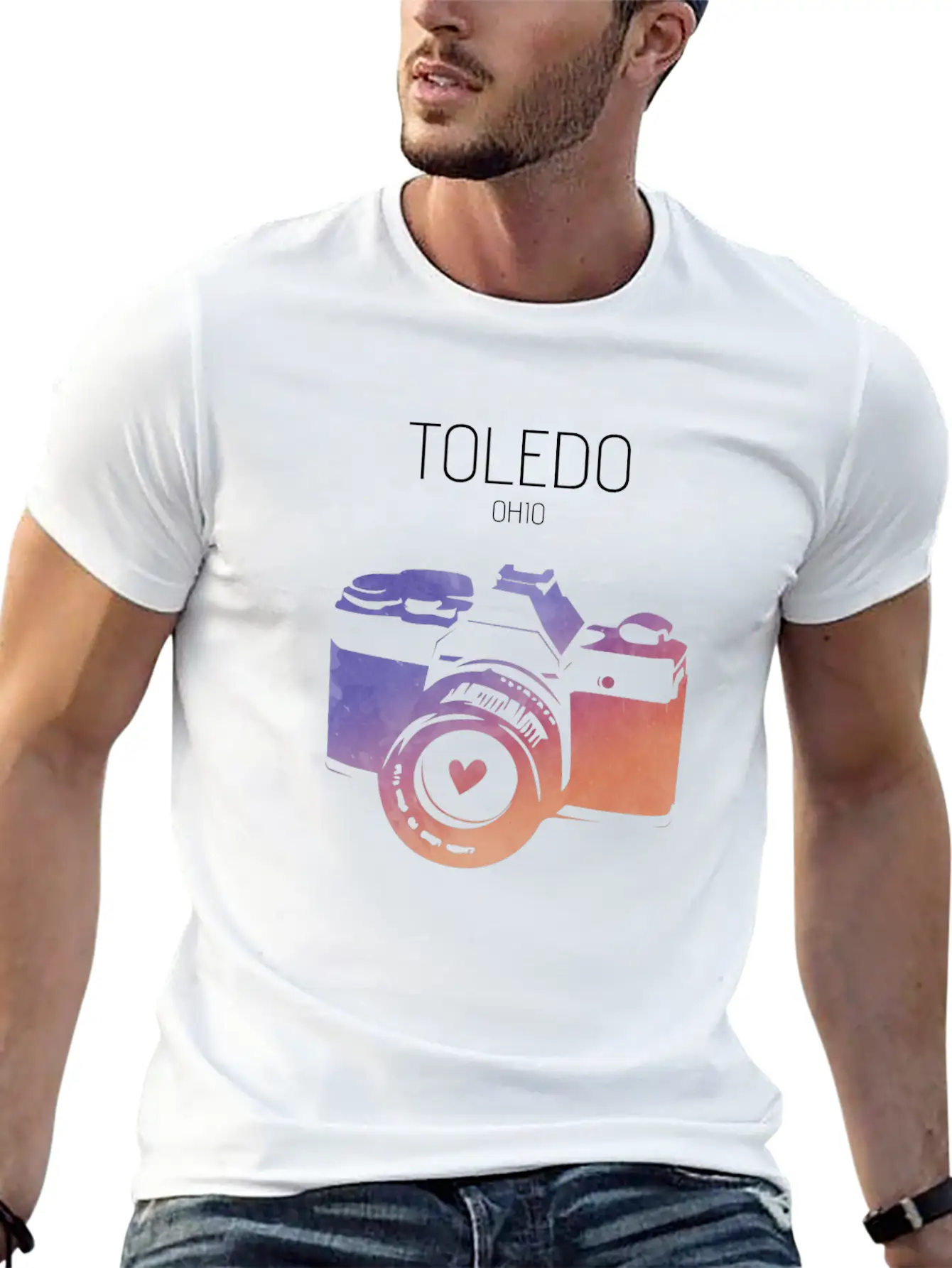 Camera Toledo Unisex Short Sleeve Soft Cotton T-Shirt – Casual Everyday Wear