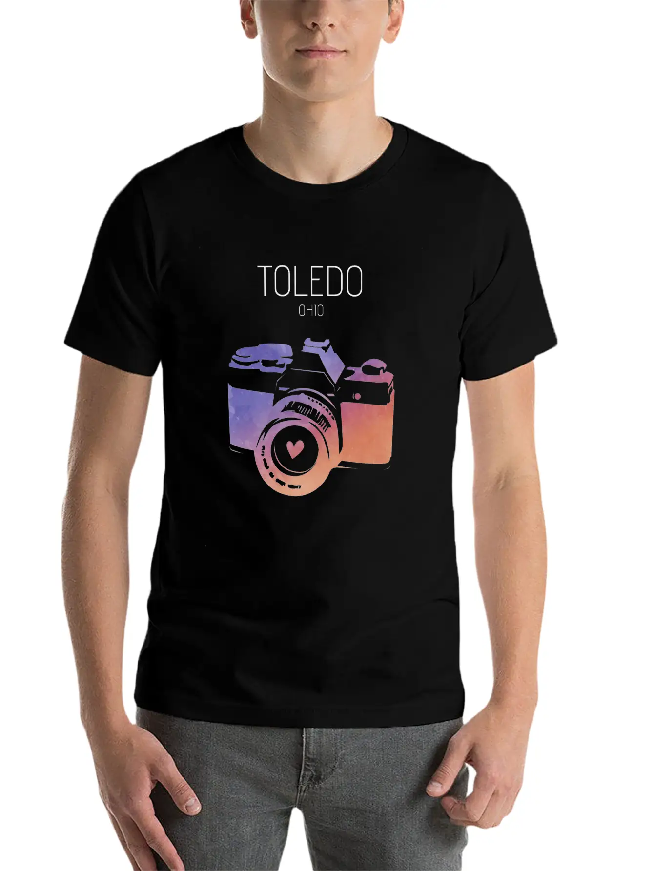 Camera Toledo Unisex Short Sleeve Soft Cotton T-Shirt – Casual Everyday Wear