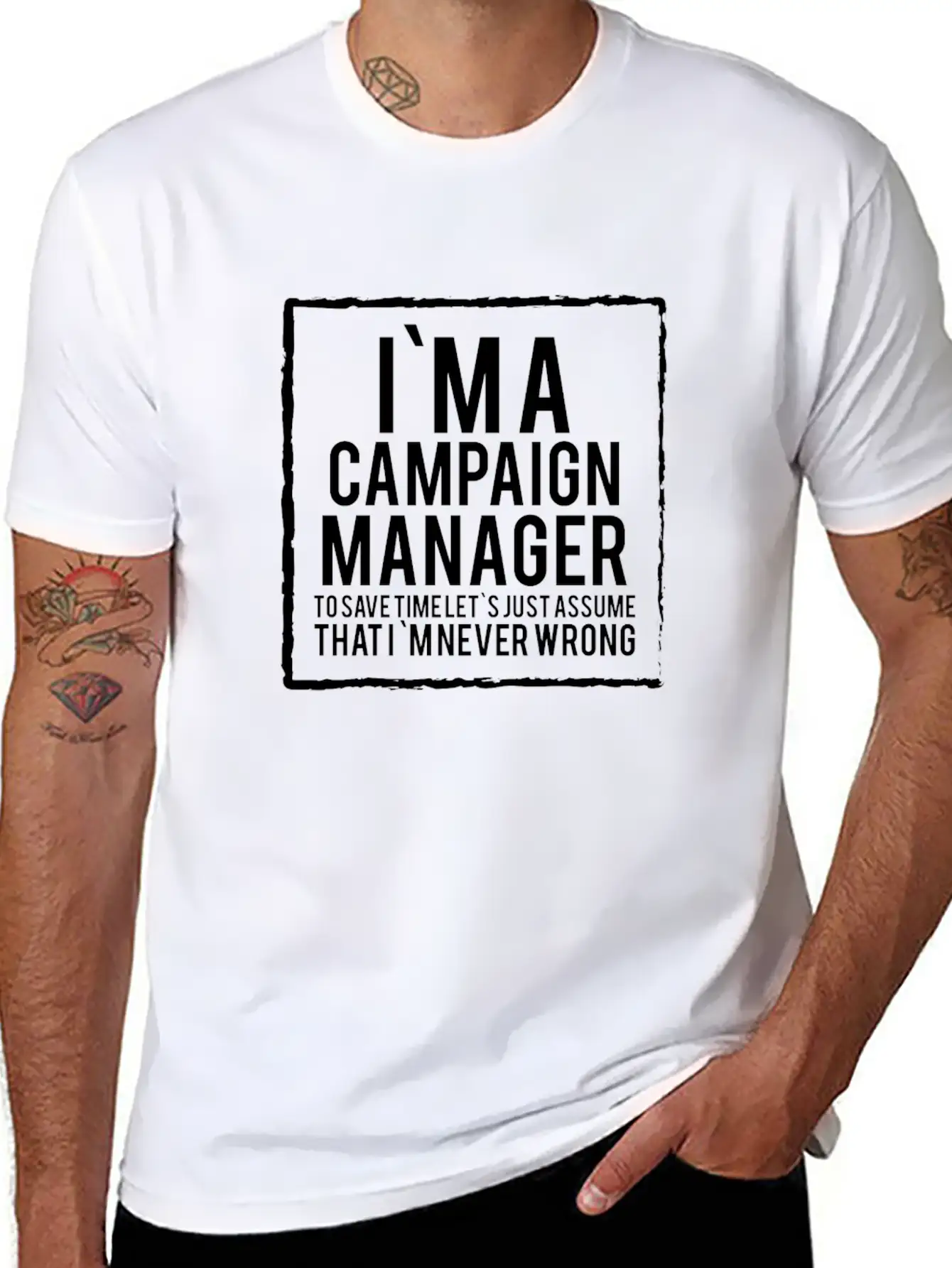 Campaign Manager - Campaign Manager To Save Time Stylish Everyday T-Shirt – Unisex Basic Cotton Tee