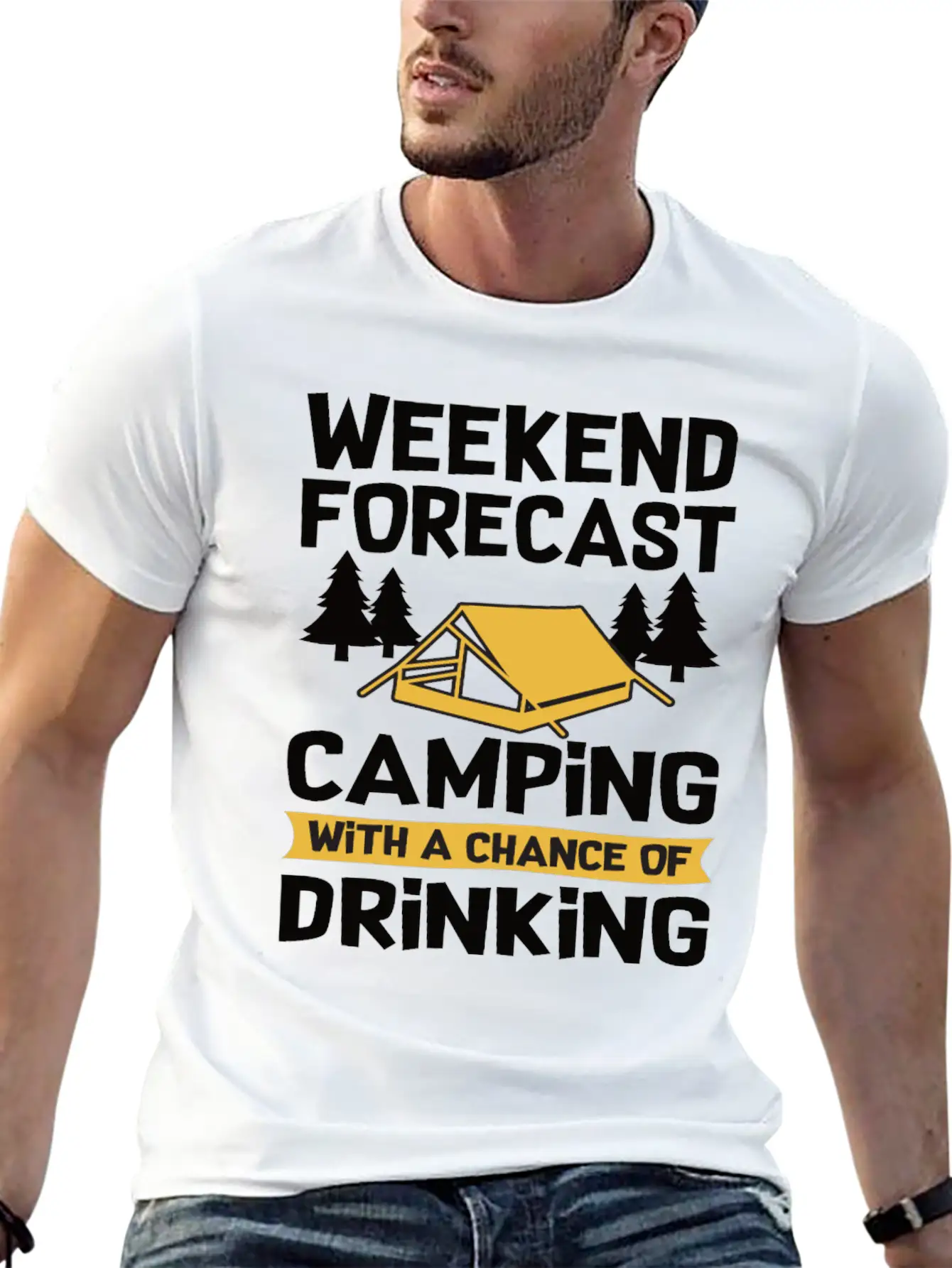 Camping Accessories Unisex Short Sleeve Soft Cotton T-Shirt – Casual Everyday Wear